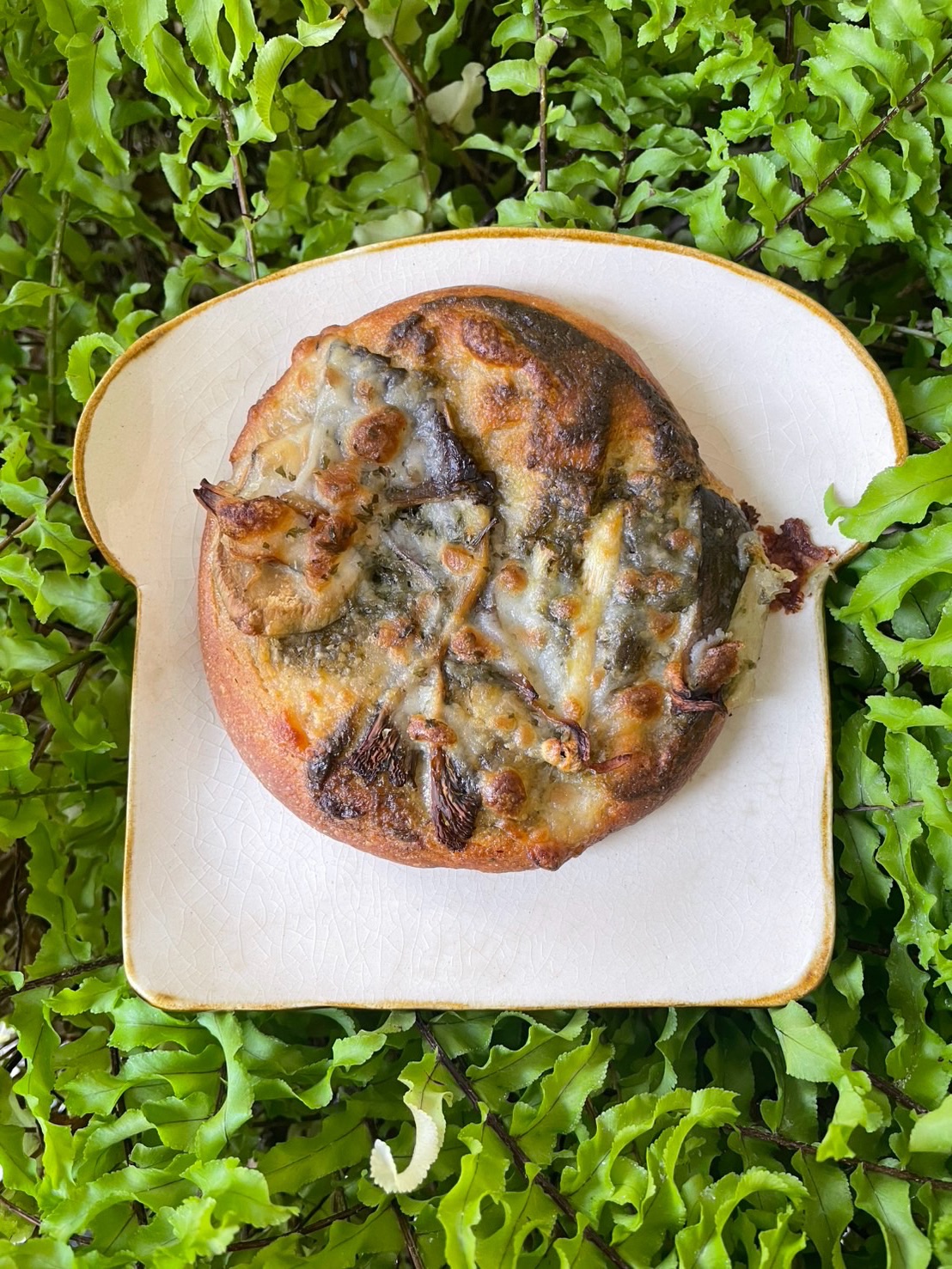 無麩青醬菇菇乳酪派對佛卡夏/3顆一袋 （無蛋奶/五辛素）