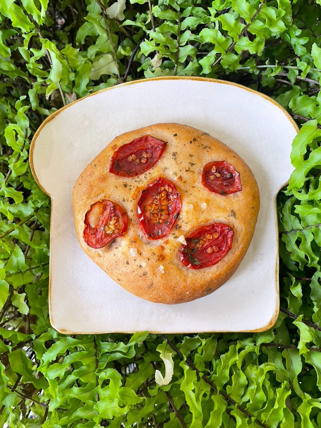 無麩油漬番茄佛卡夏/3顆一袋（無蛋奶/五辛素）。