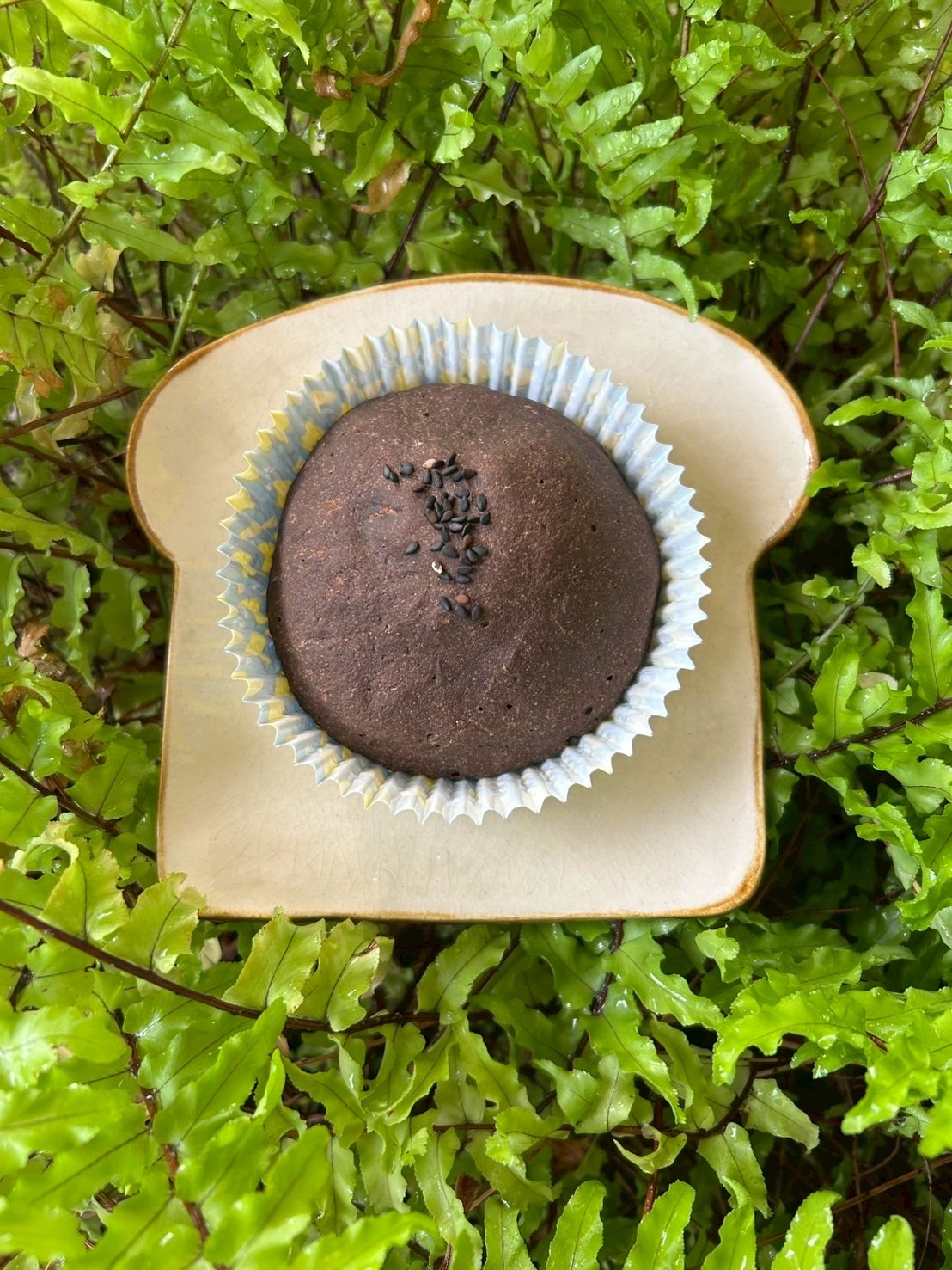 無麩焙茶紅豆米麵包/3顆一袋（無蛋奶）。