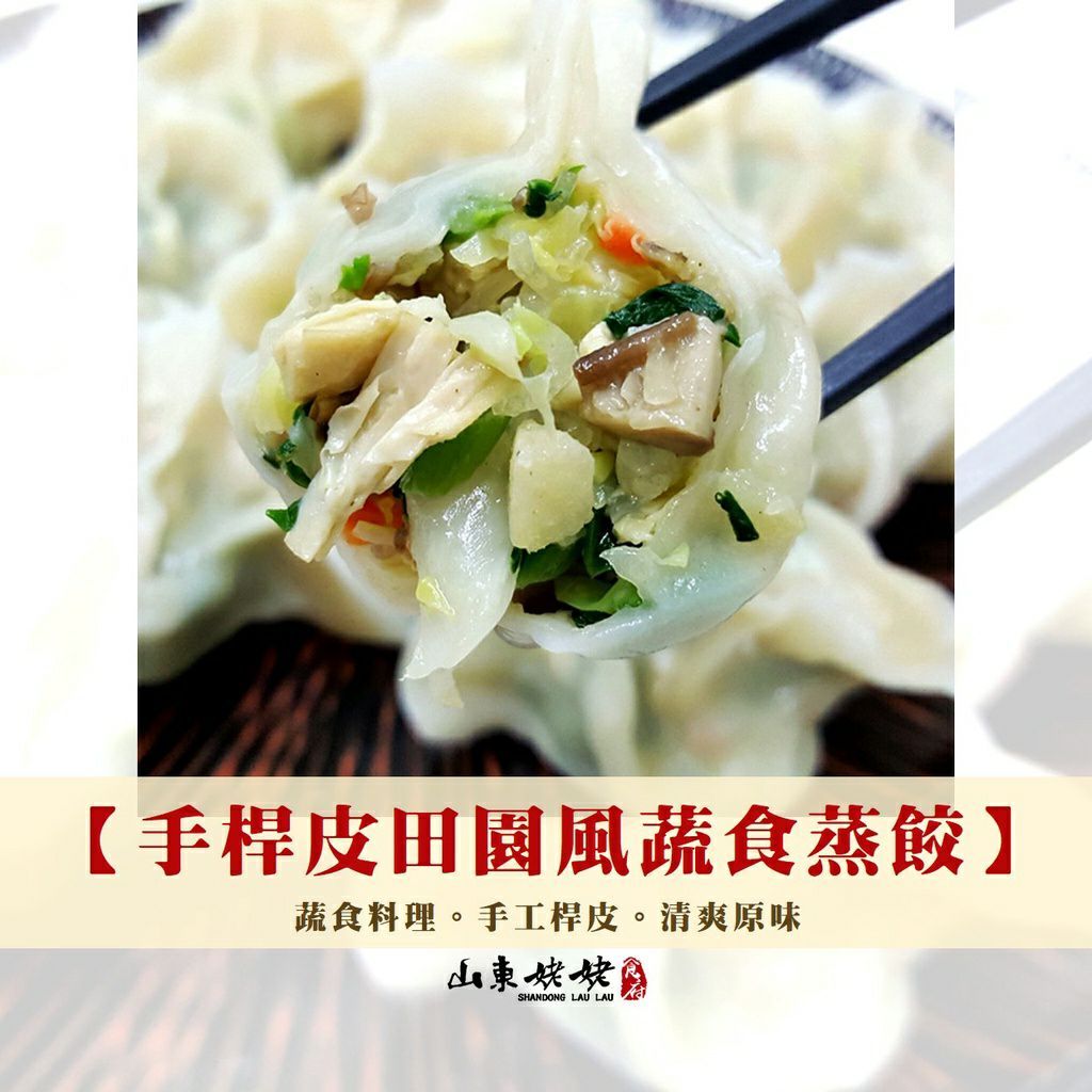 山東姥姥【手桿皮田園風蔬食蒸餃】