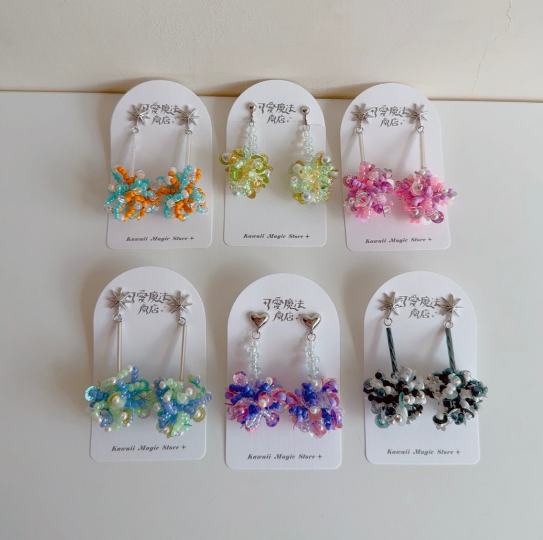 爆爆球系列 雙色沐浴球耳環 改夾請告知