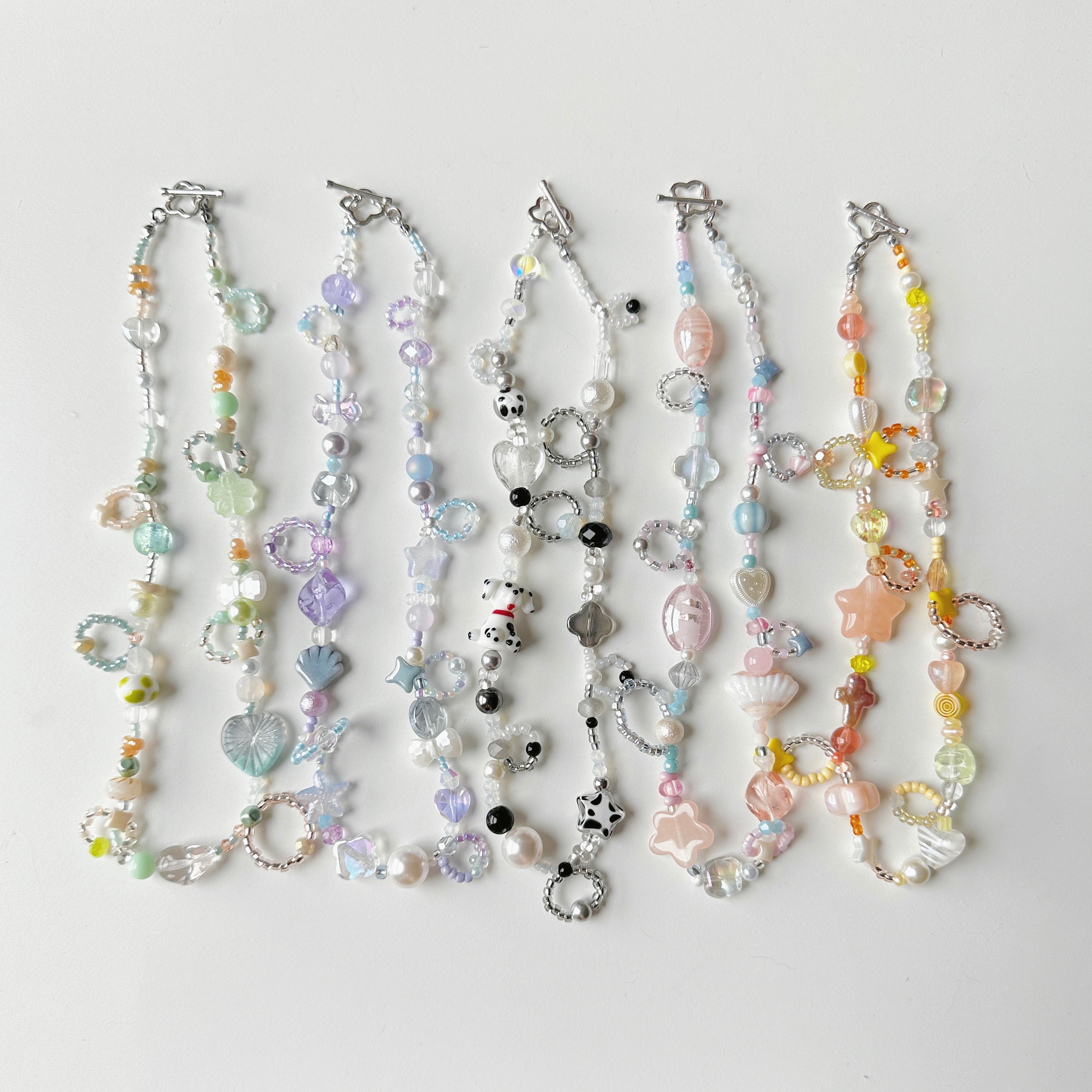 預售（2週出貨）蜿蜒小徑項鏈 約46公分 每次製作珠珠排列＆細節可能有一點點不同 請理解再購買