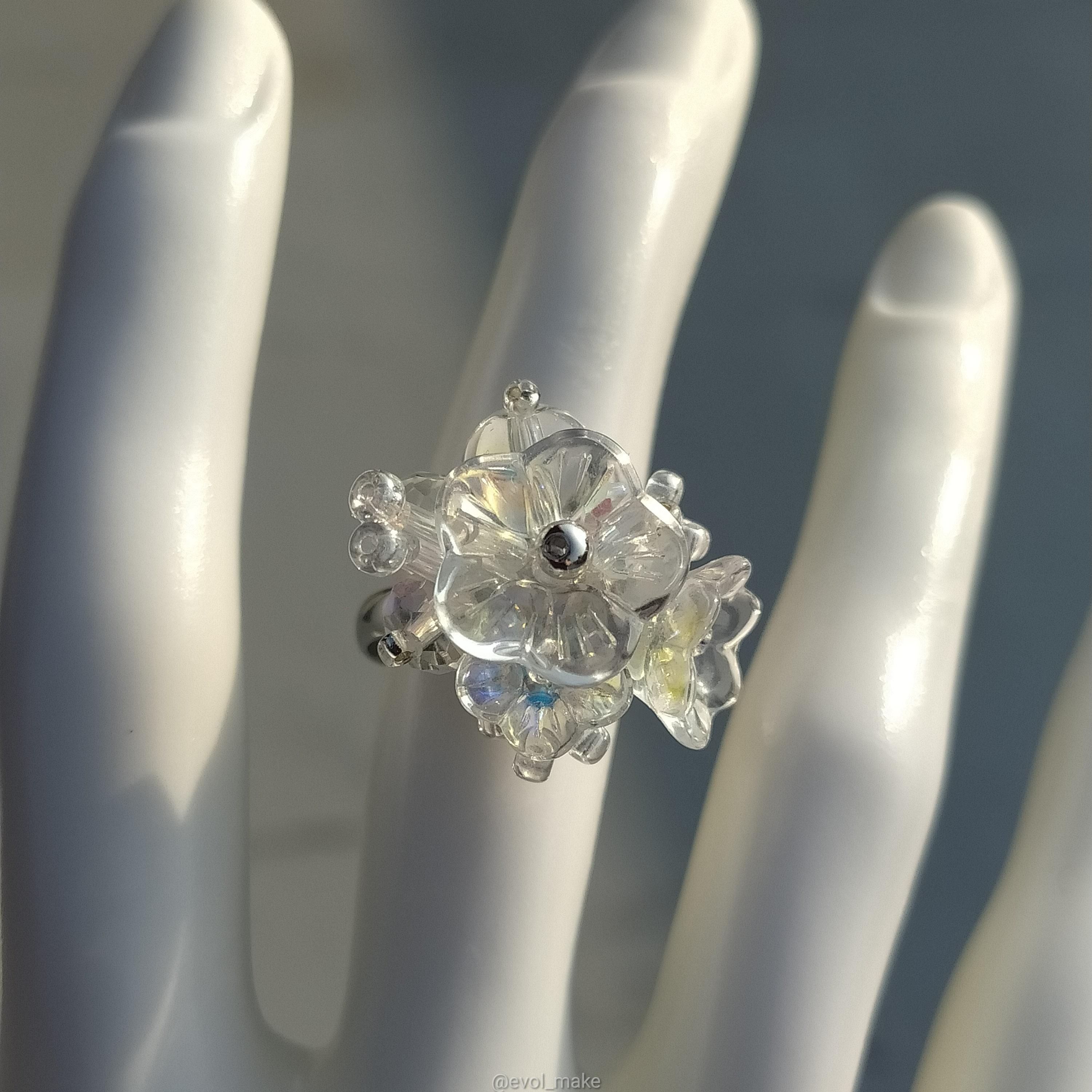 迷你指間花園🌈透明鍍彩/🌹乾燥玫瑰