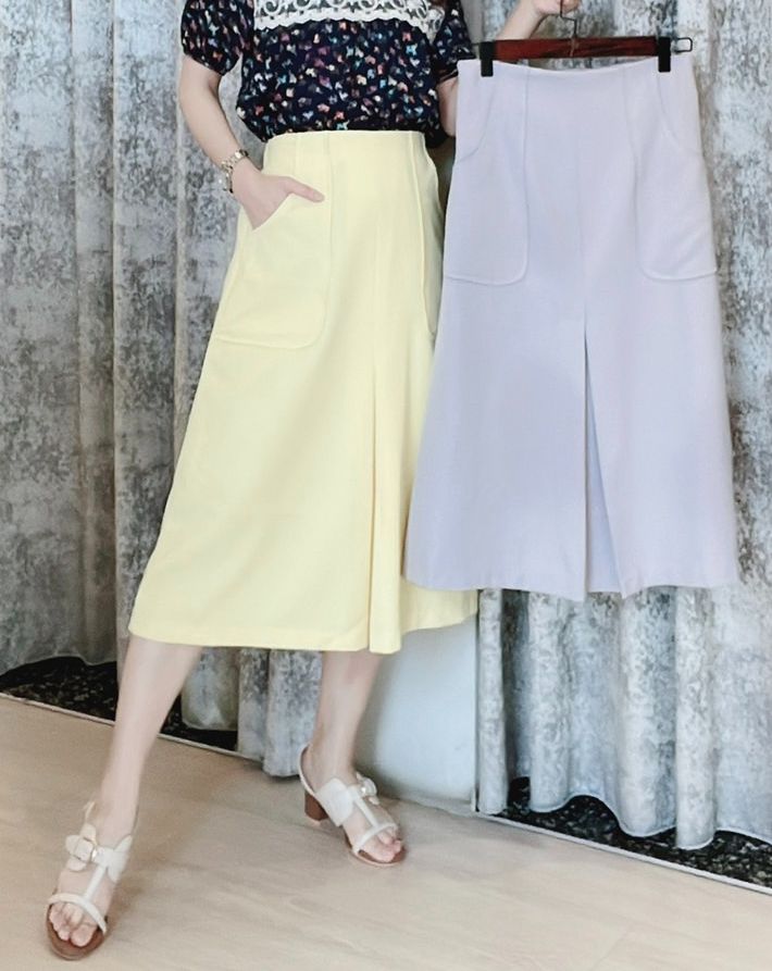 「4折」 正韓 口袋造型純色裙子 CS255 韓國進口 韓系寄賣