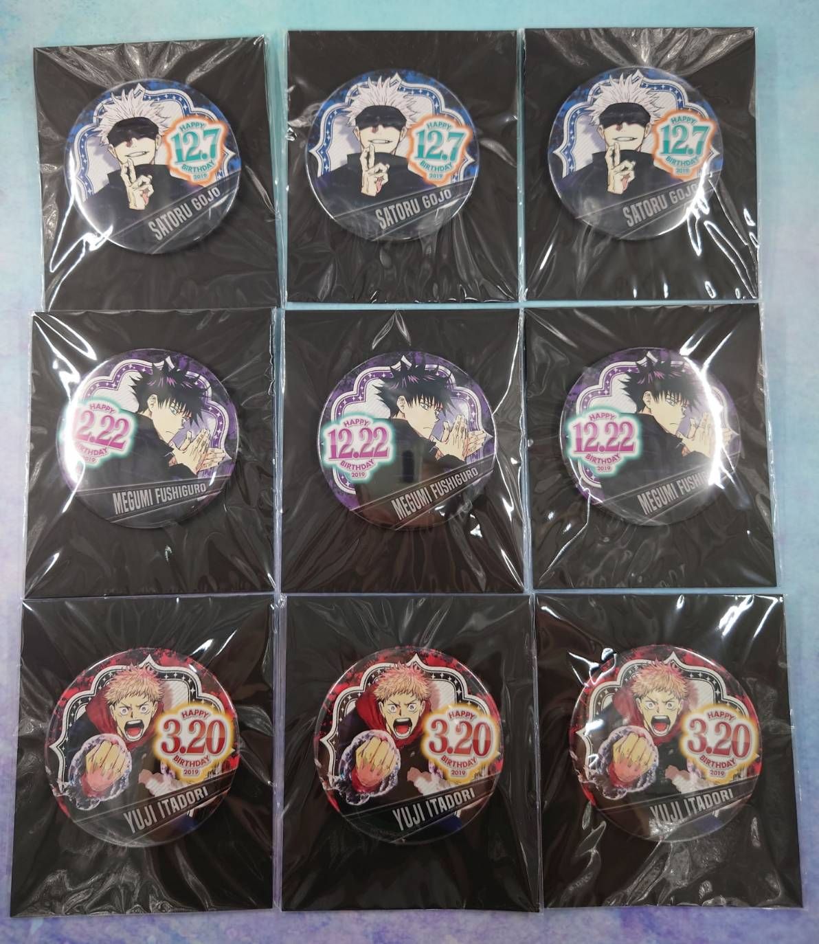 【全新未拆】JCS 2019生日徽章 再販版 虎杖悠仁 伏黑惠