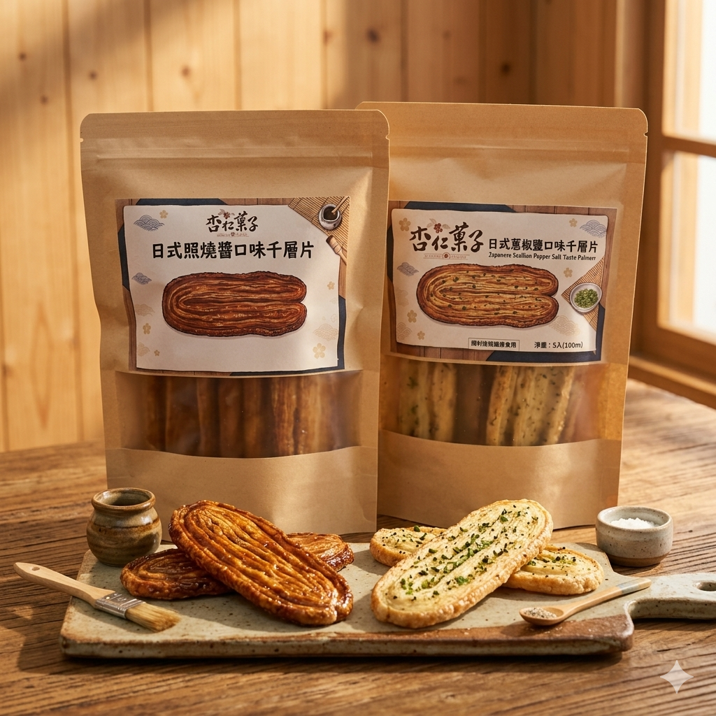 日式照燒醬千層片、日式蔥鹽千層片
