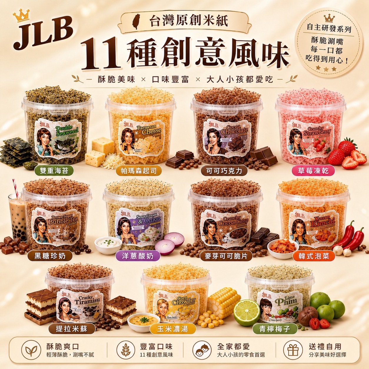 💥 暴躁蕾蕾｜JLB 台灣原創米紙 🌸自主研發系列