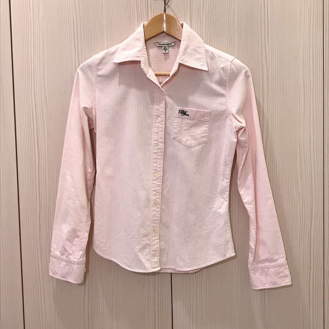 美國🇺🇸 Polo Jeans Company 經典牛津布直條紋襯衫 直紋腰身合身襯衫 長袖襯衫 牛津布 襯衫