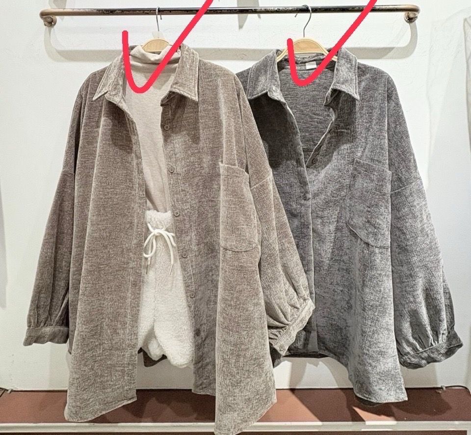 Bra top ＆ 長版襯衫