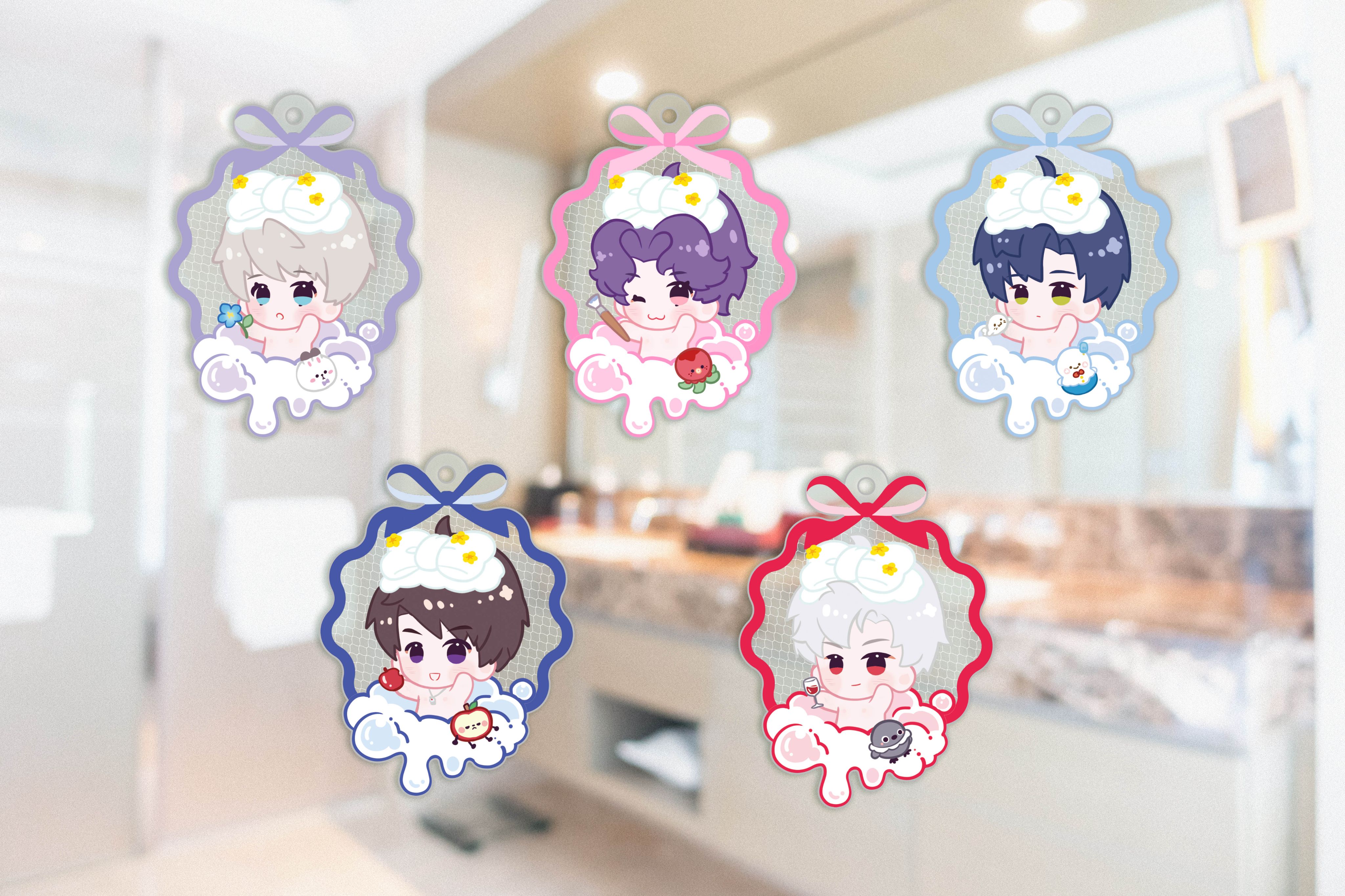 沐浴壓克力吊飾