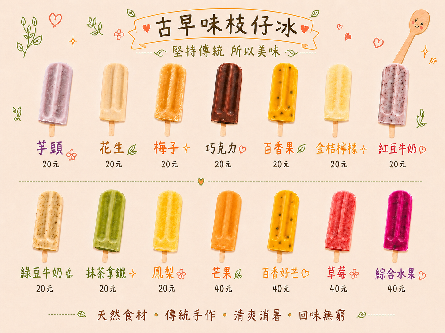 20支~115支冰棒下單處（口味數量都可以任選）