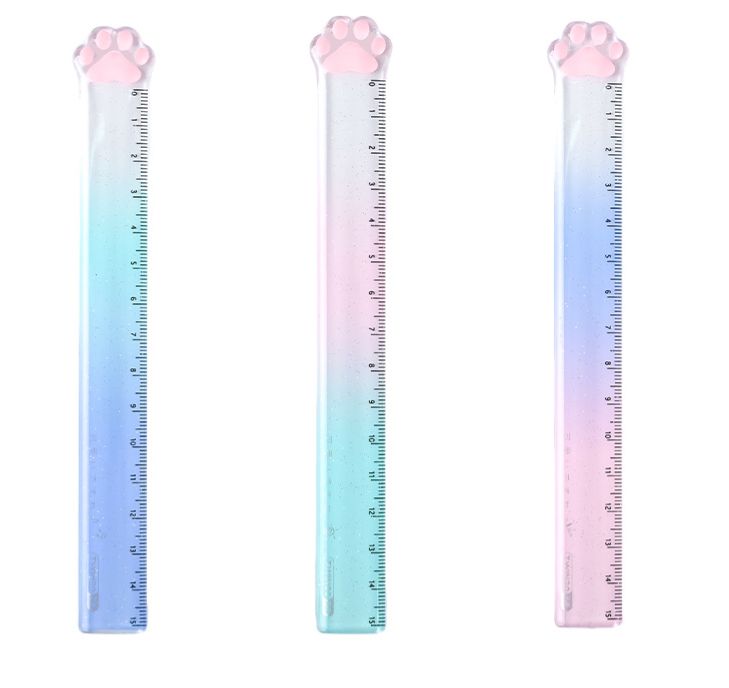 粉嫩漸層超動心《漸層貓爪尺）加厚設計，刻度清晰，超有質感！