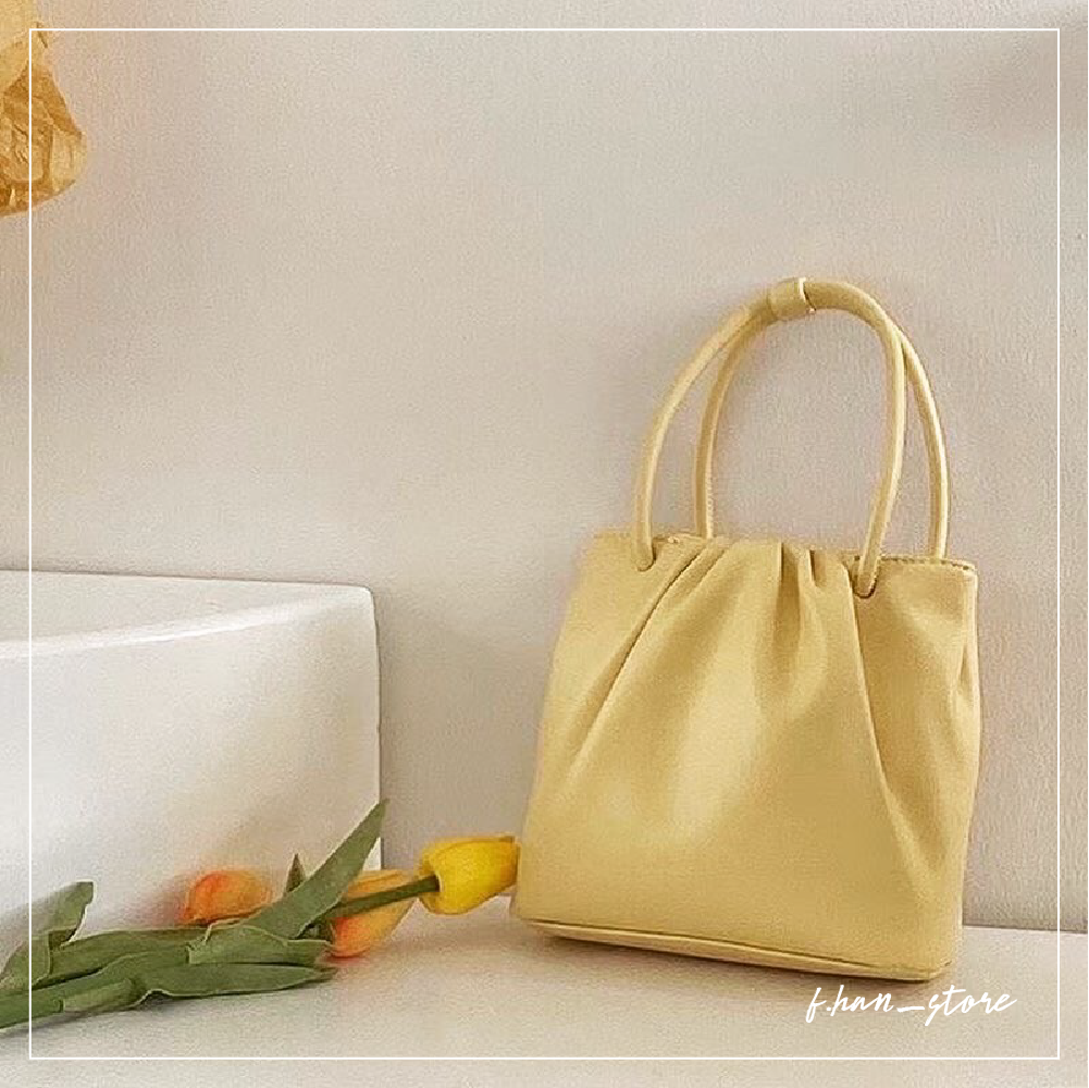 韓國斜揹手提褶皺雲朵包