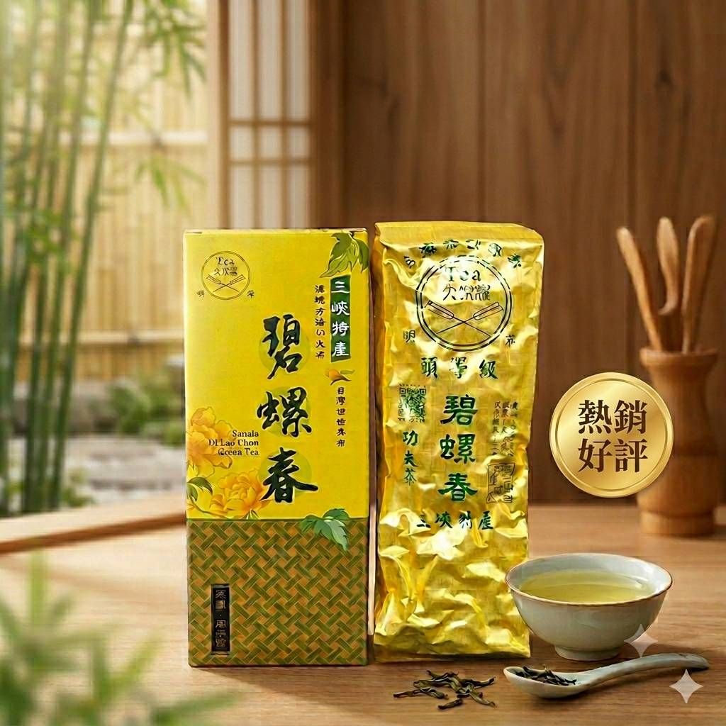 【日盛製茶】三峽在地好茶｜ 三峽碧螺春（綠茶）-金袋