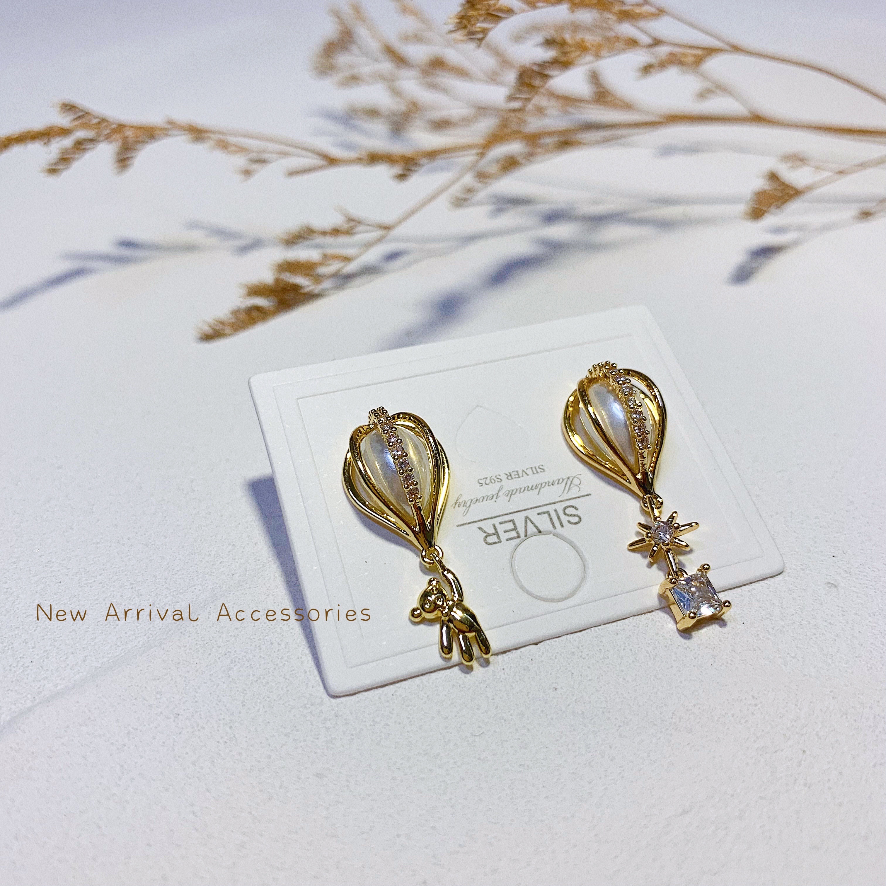 E-熱氣球小熊耳環🧸