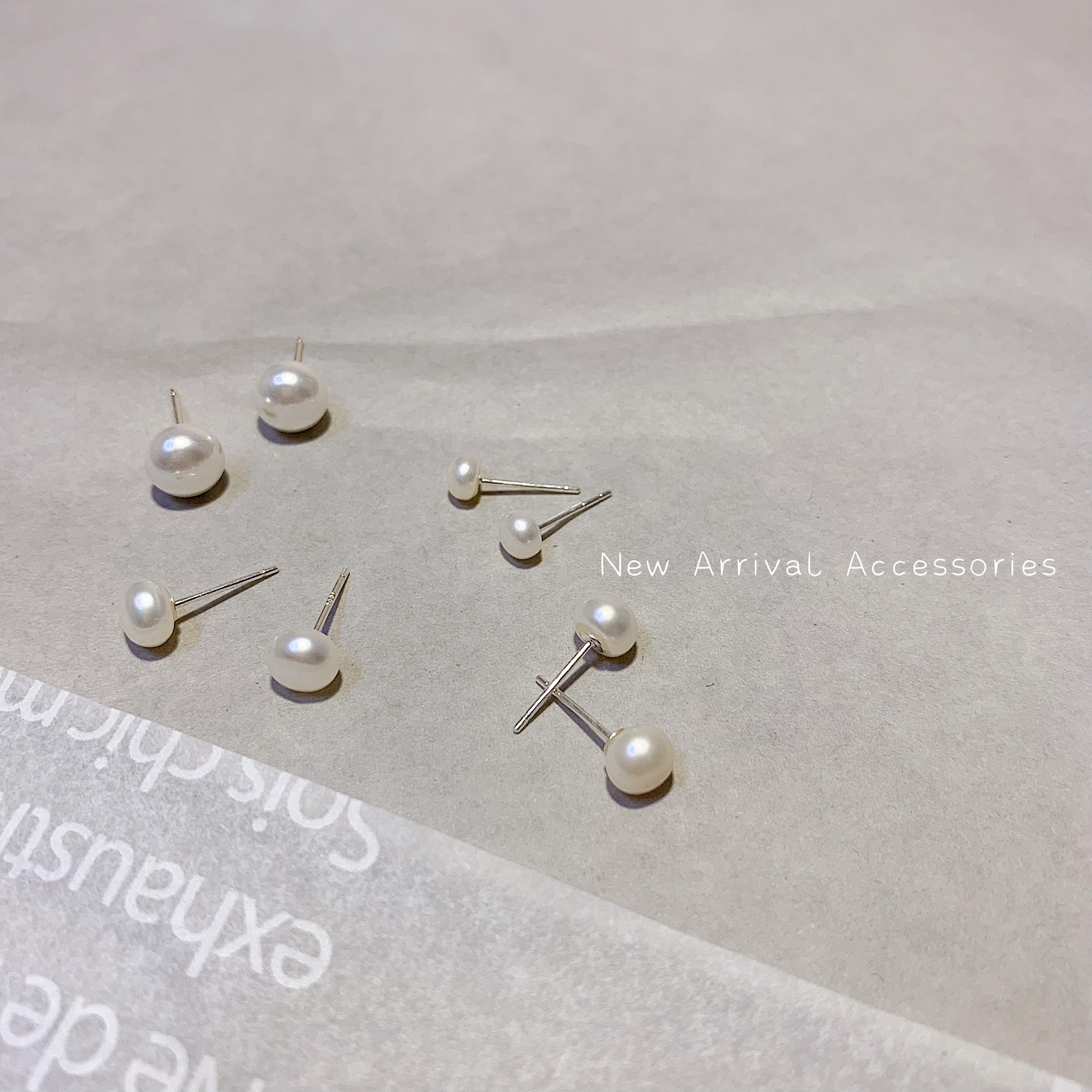 SE-天然淡水珍珠純銀耳環