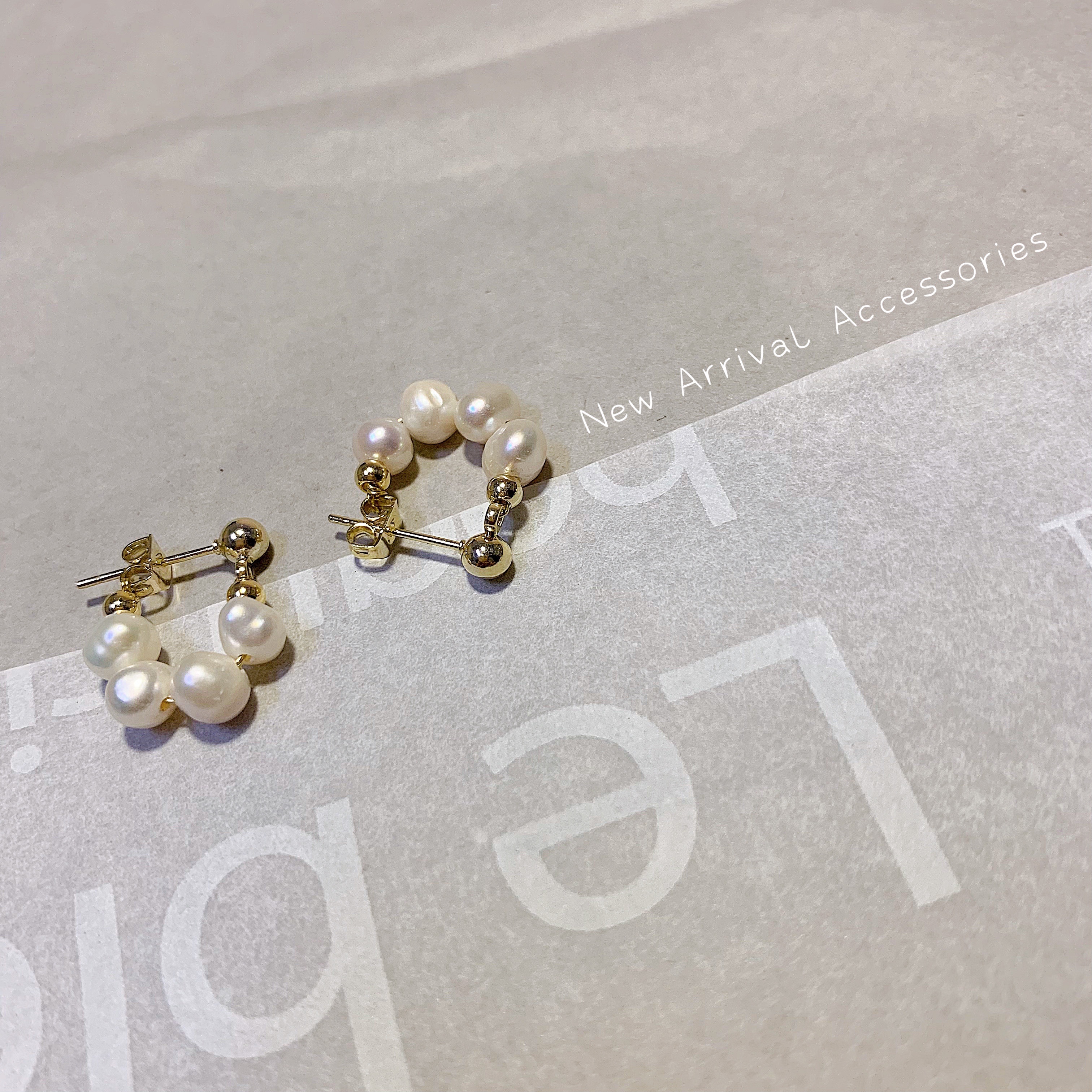 E-後扣天然淡水珠⛔️不可改夾