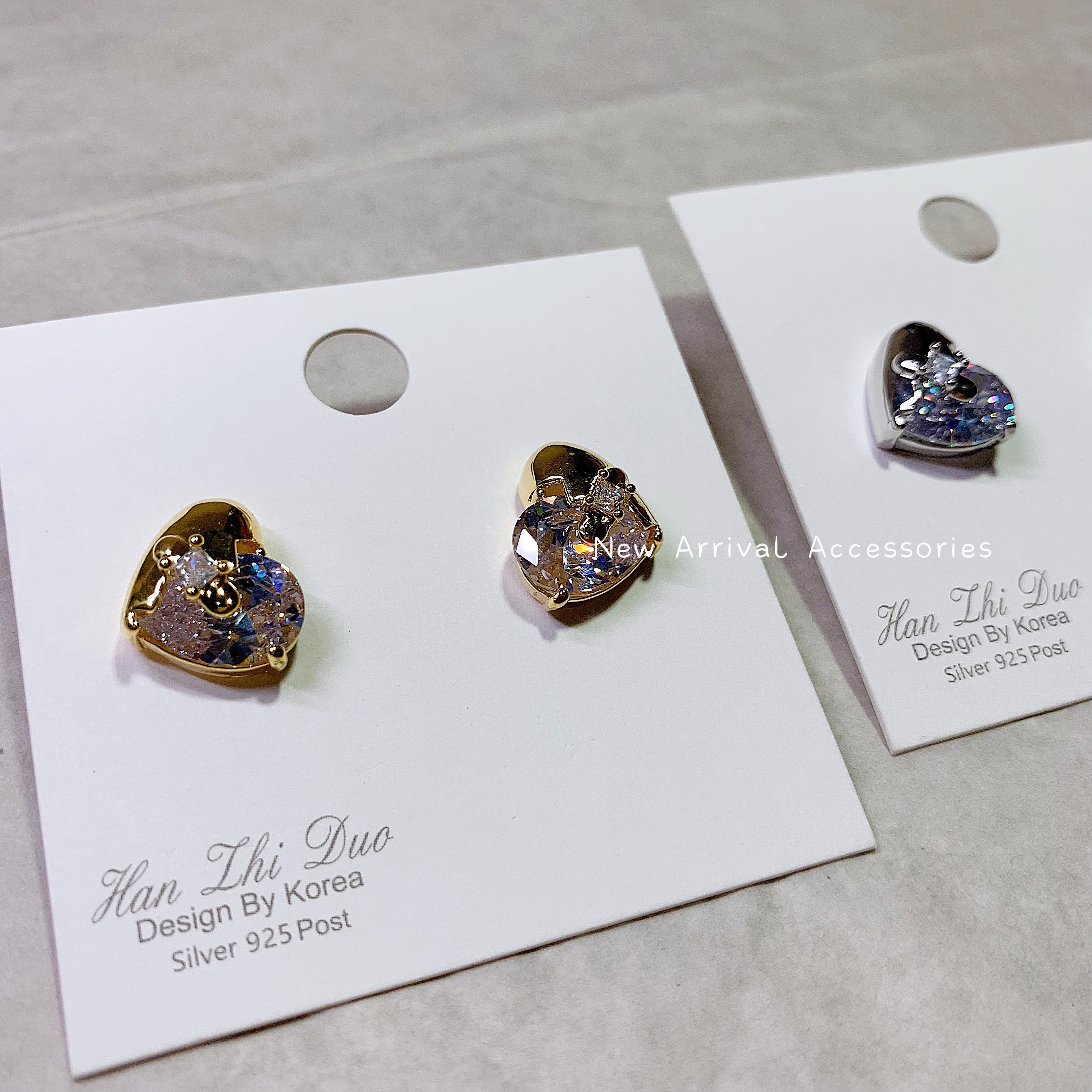 E-閃亮爆擊愛心耳環