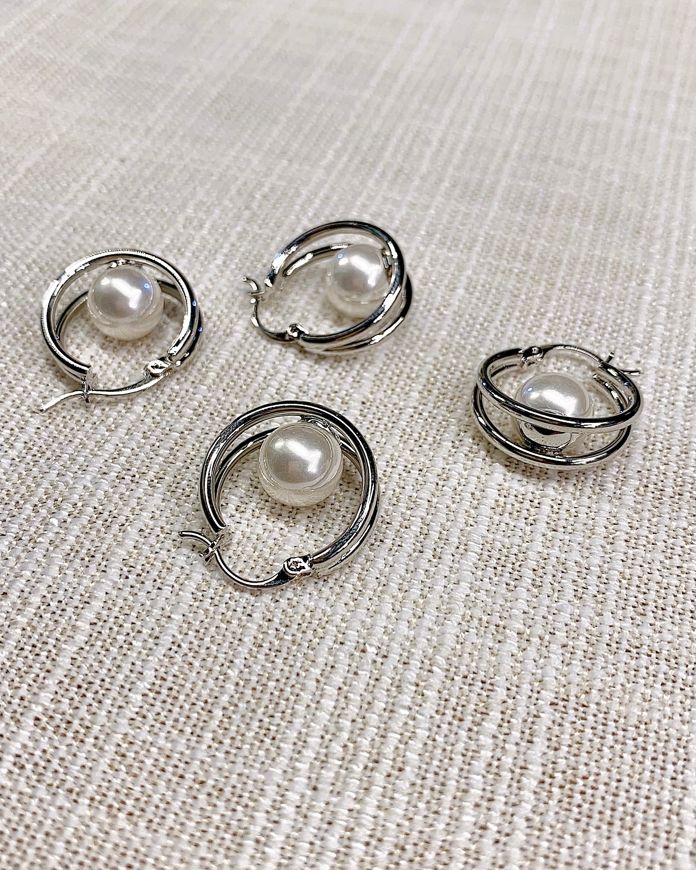 高質感珍珠耳圈