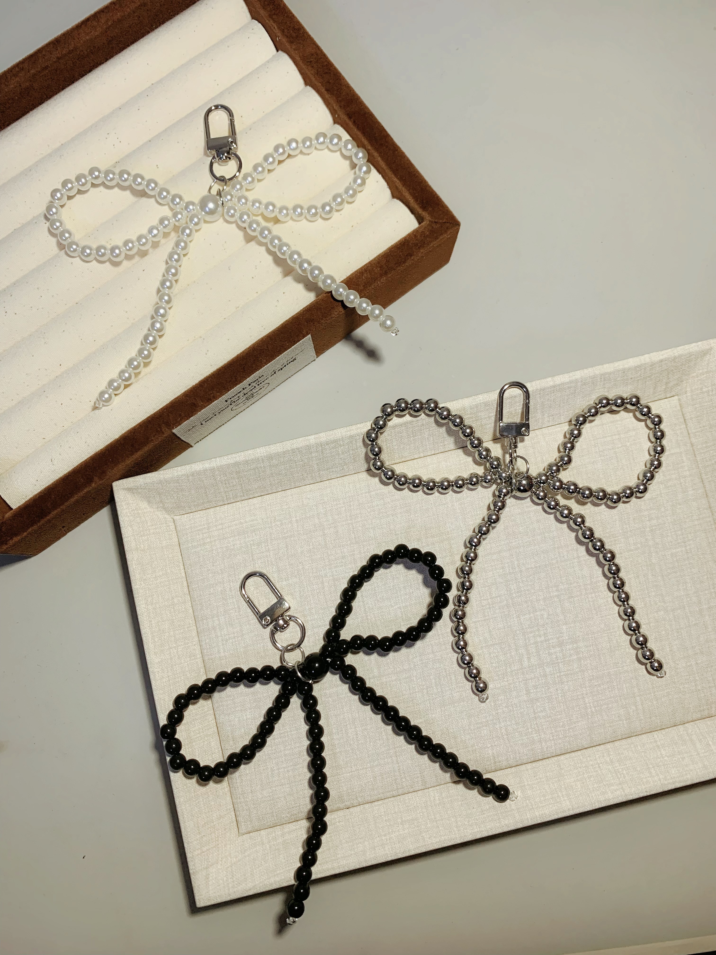 手串蝴蝶結鑰匙圈