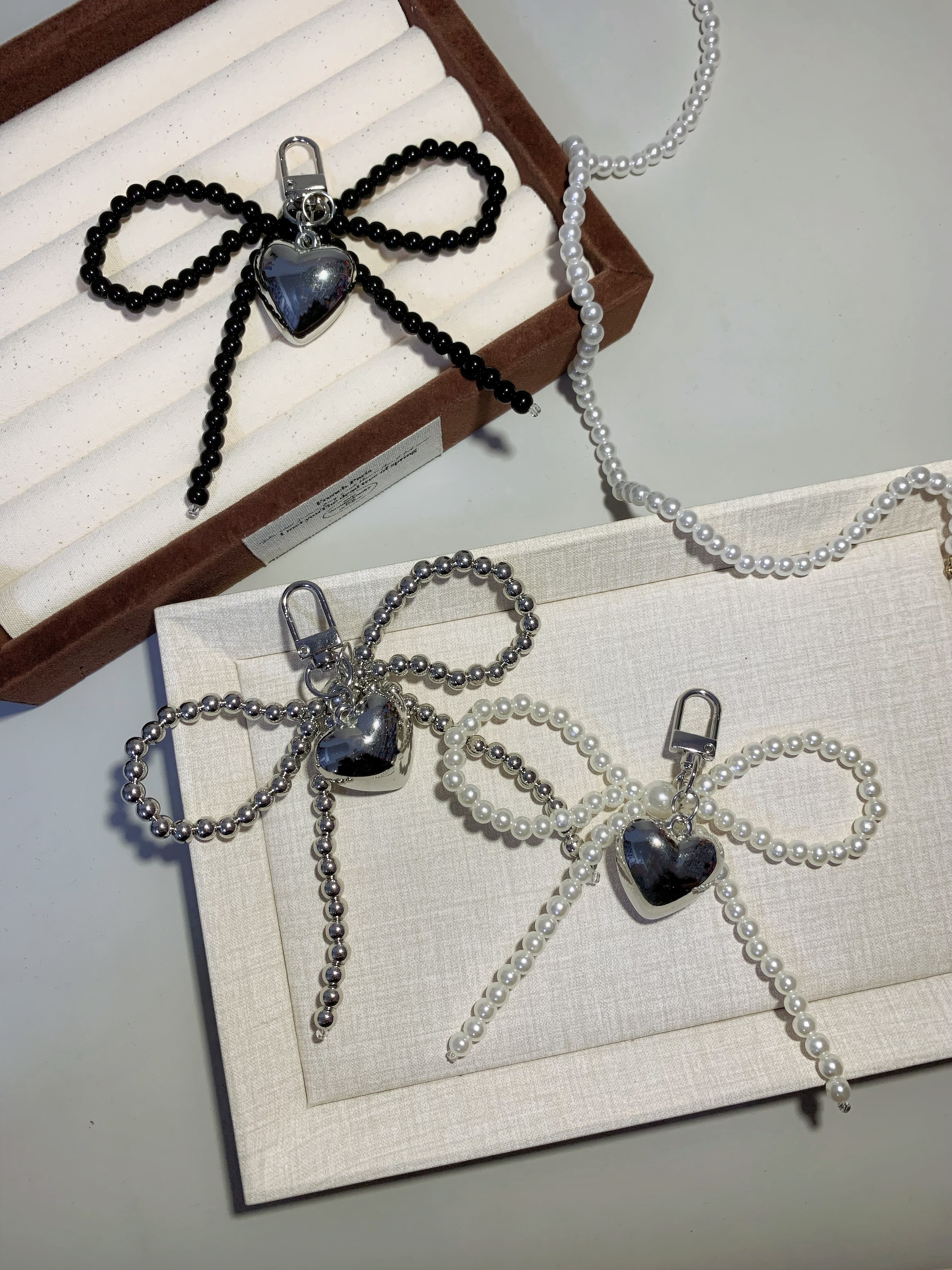 手串蝴蝶結➕鏡面桃心