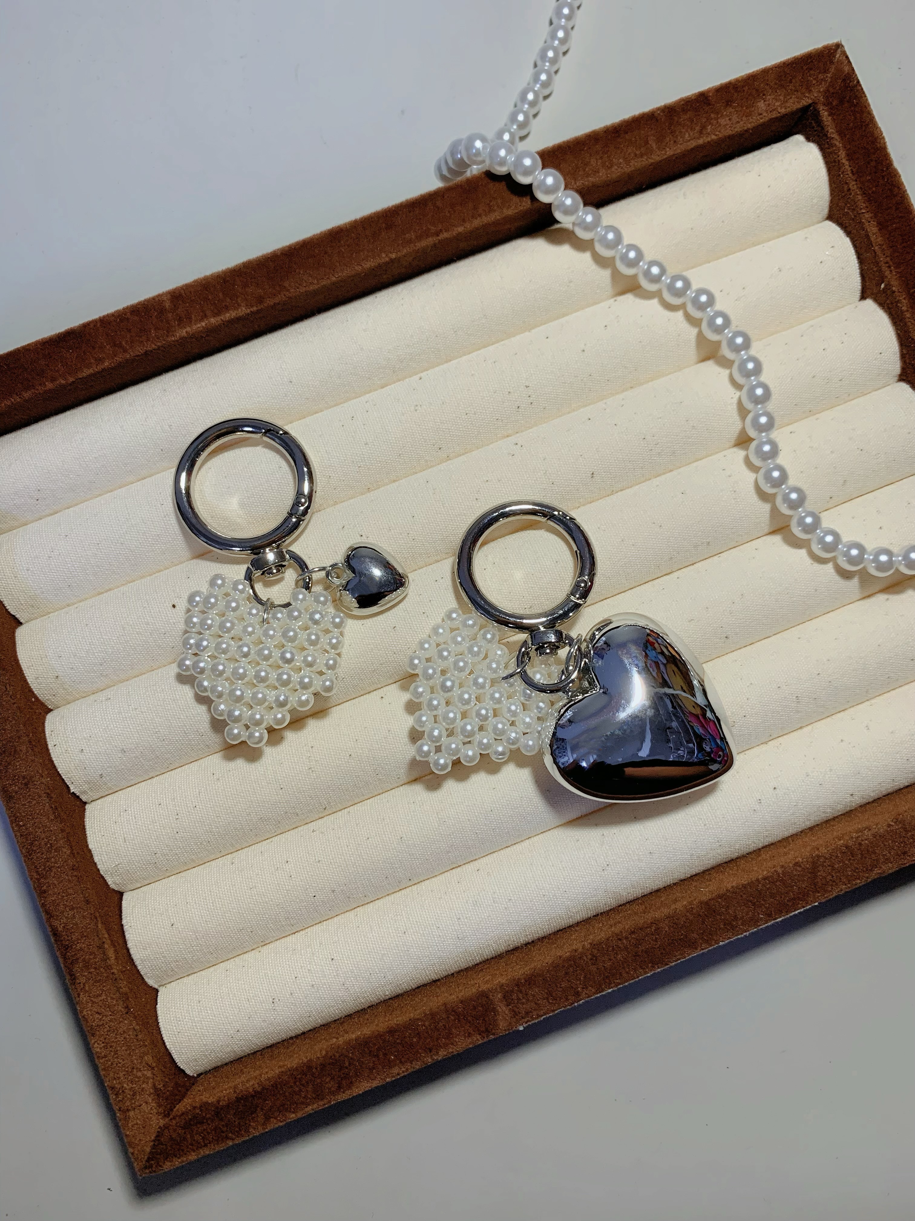 手串桃心鑰匙圈