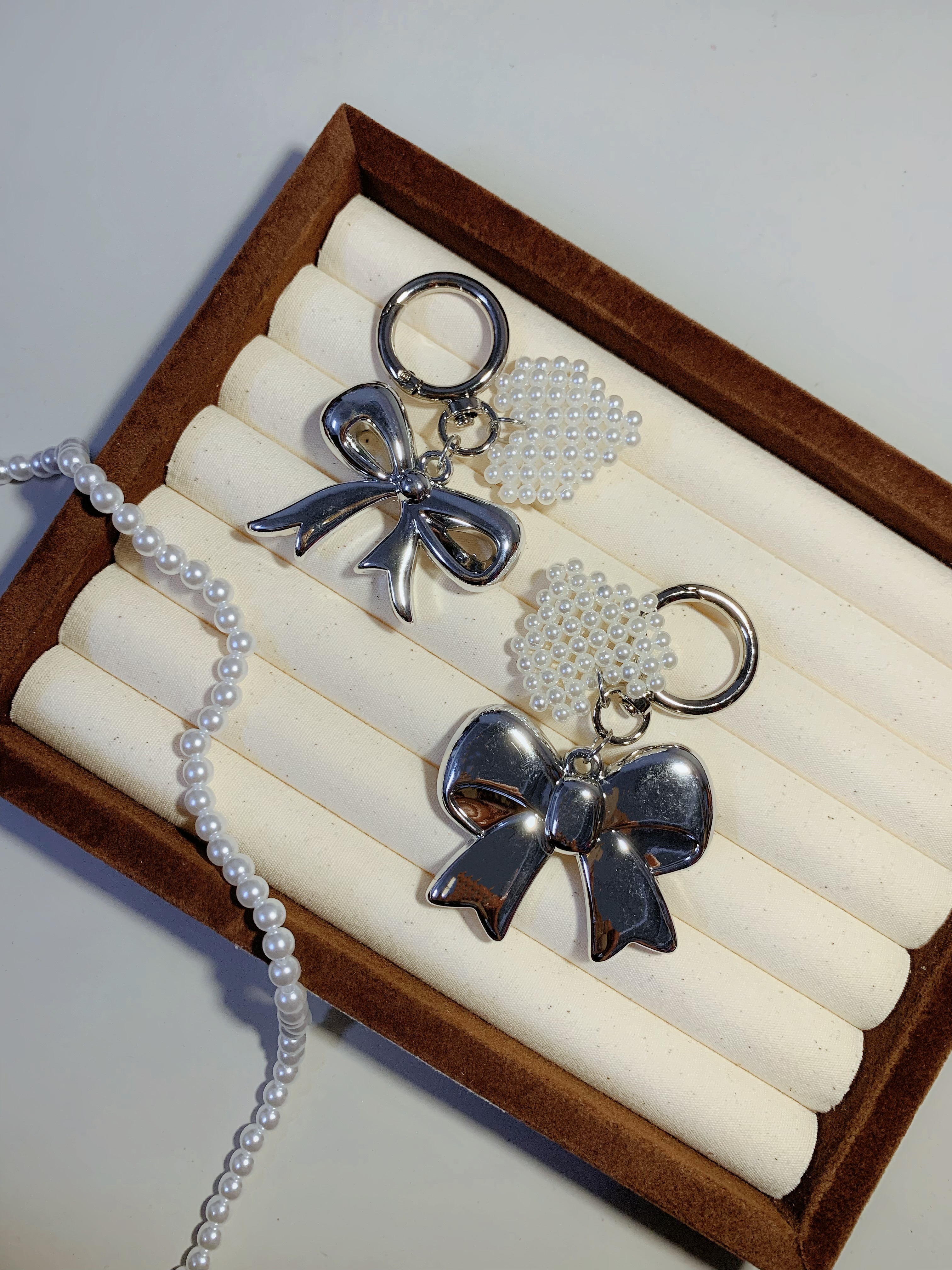 手串桃心➕蝴蝶結鑰匙圈