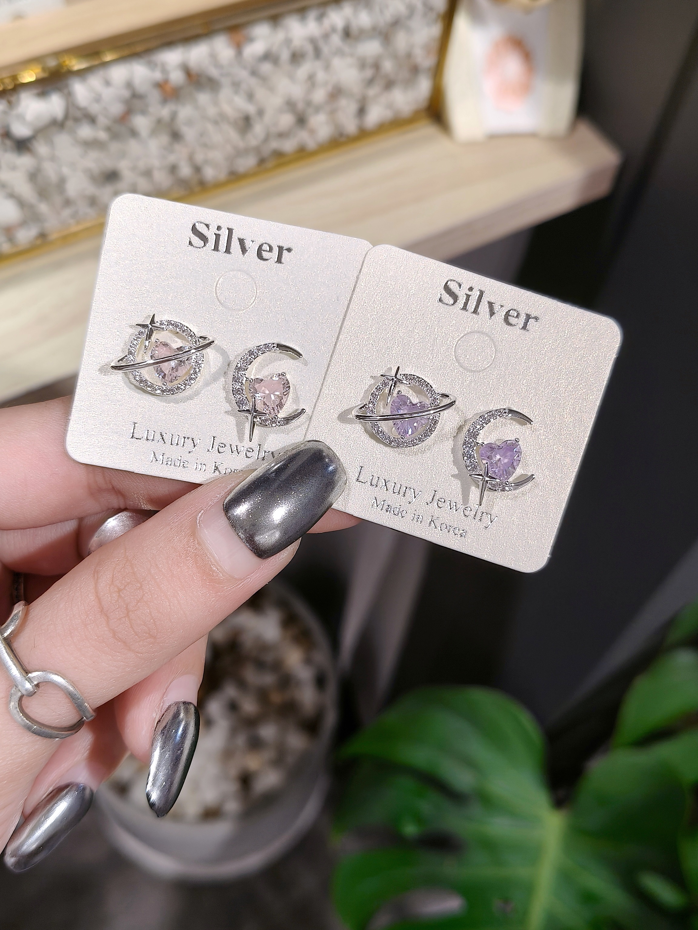 星月☪️特殊鑽料耳環