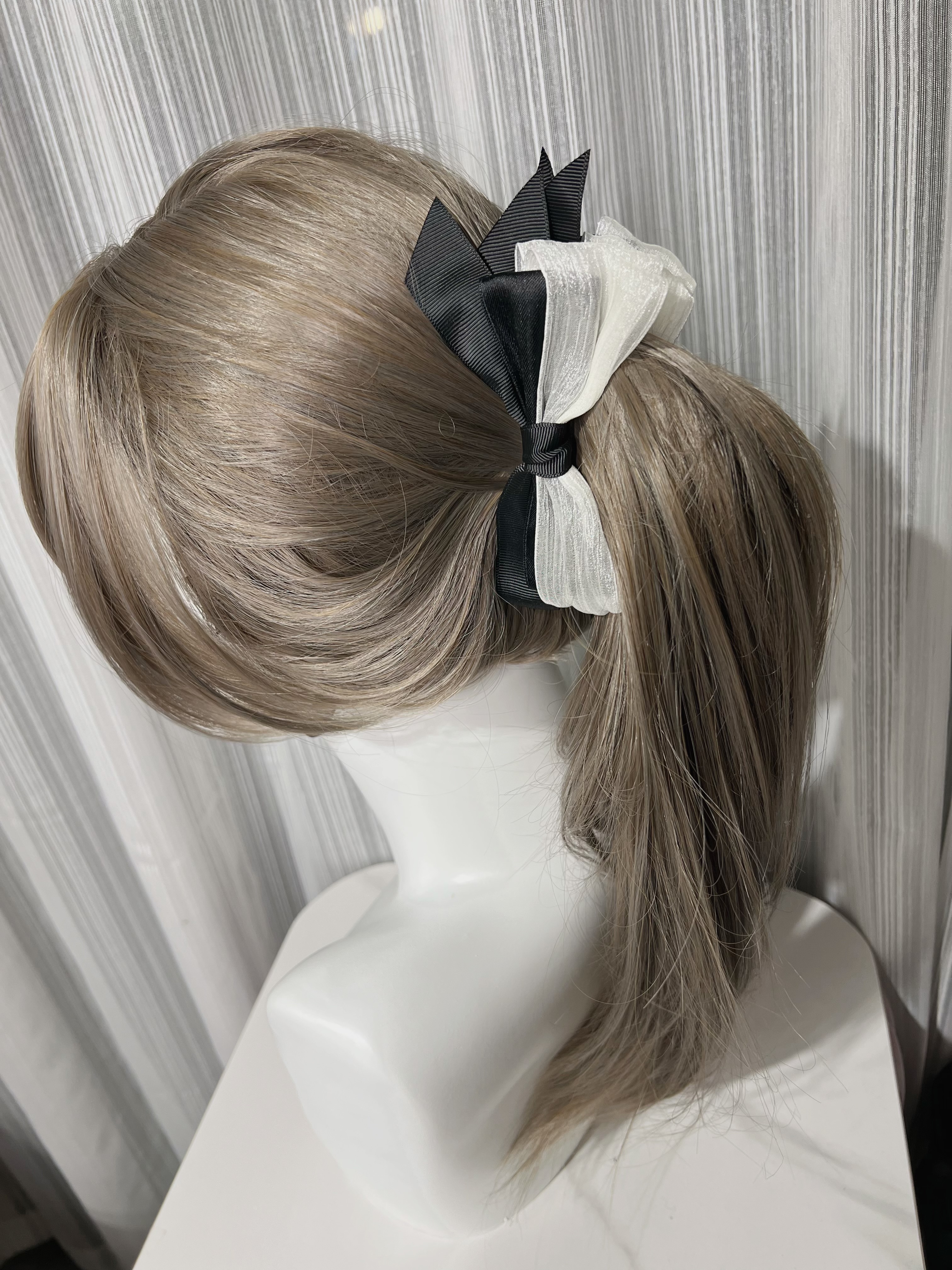 網紗緞面蝴蝶結相交夾