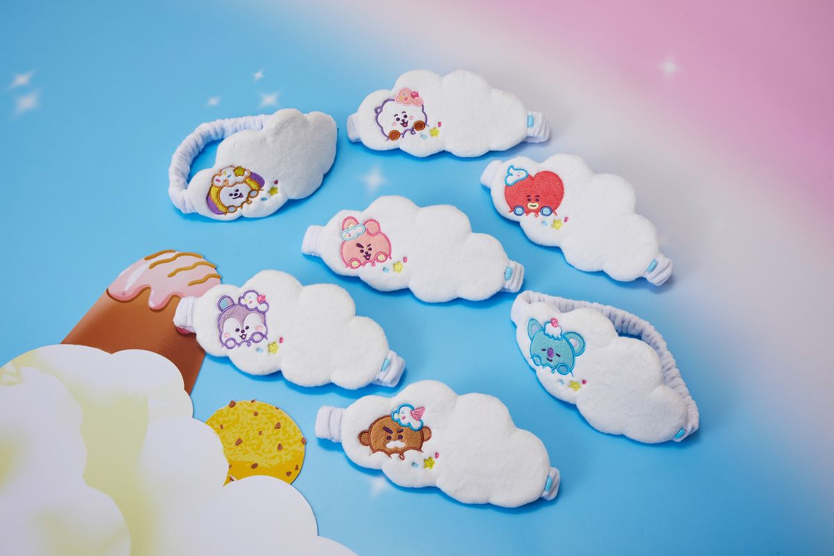 日本限定BT21-雲朵系列 柔軟眼罩/壓克力吊飾/壓克力磁鐵夾