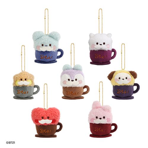 韓國代購_BT21 咖啡杯吊飾娃