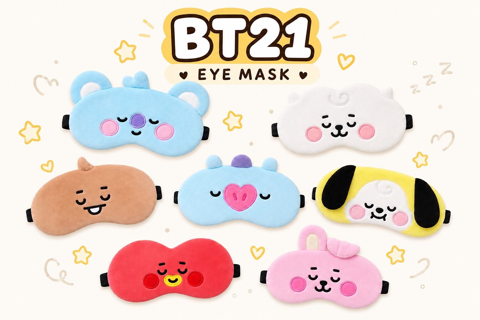 BT21 柔軟眼罩