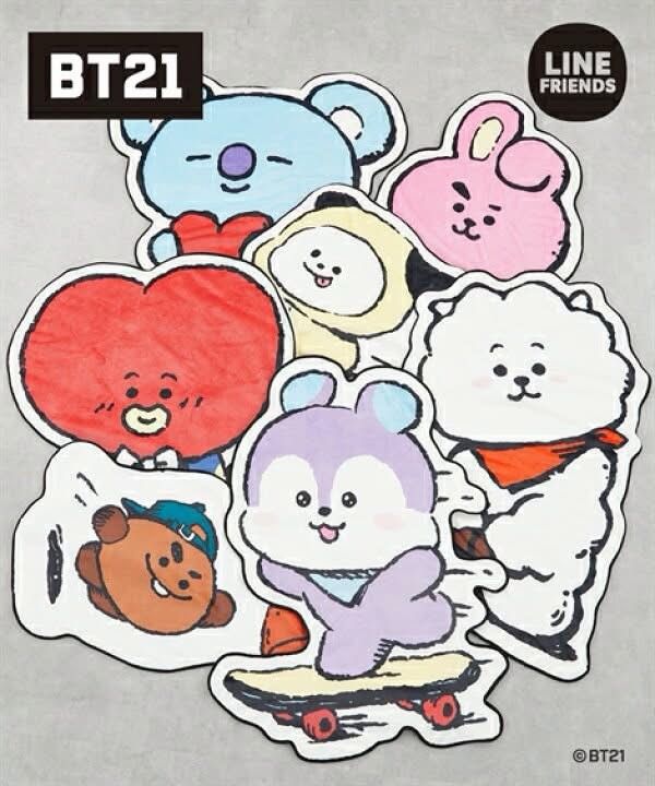 日本限定BT21 造型大毛毯