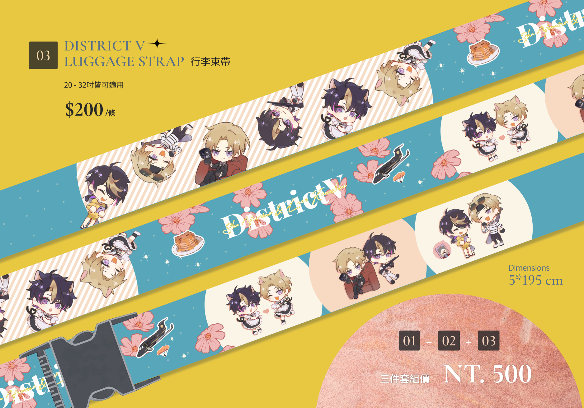 【預購】DISTRICT V 行李束帶
