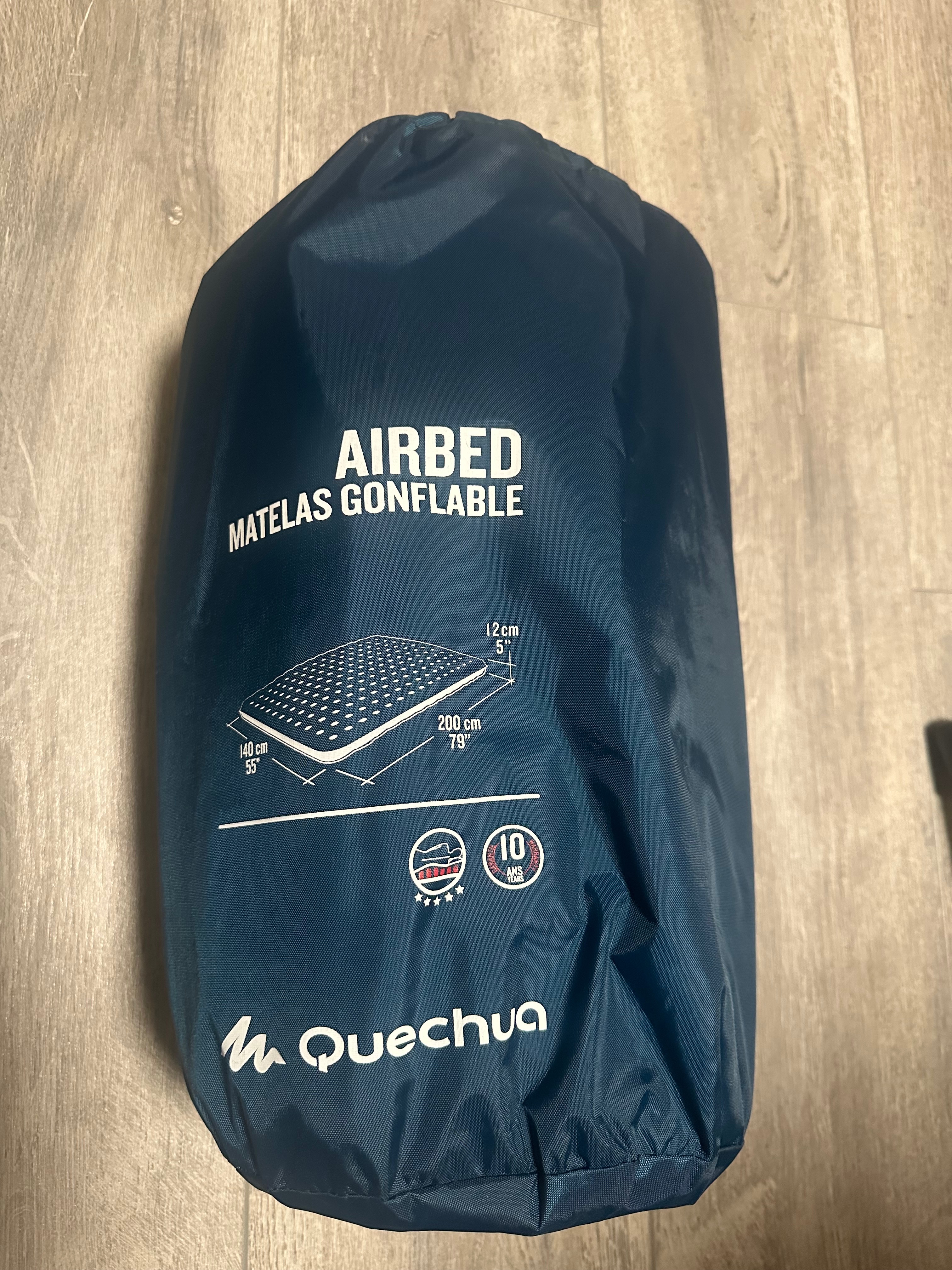 迪卡儂 親膚舒適露營充氣床墊 雙人加大