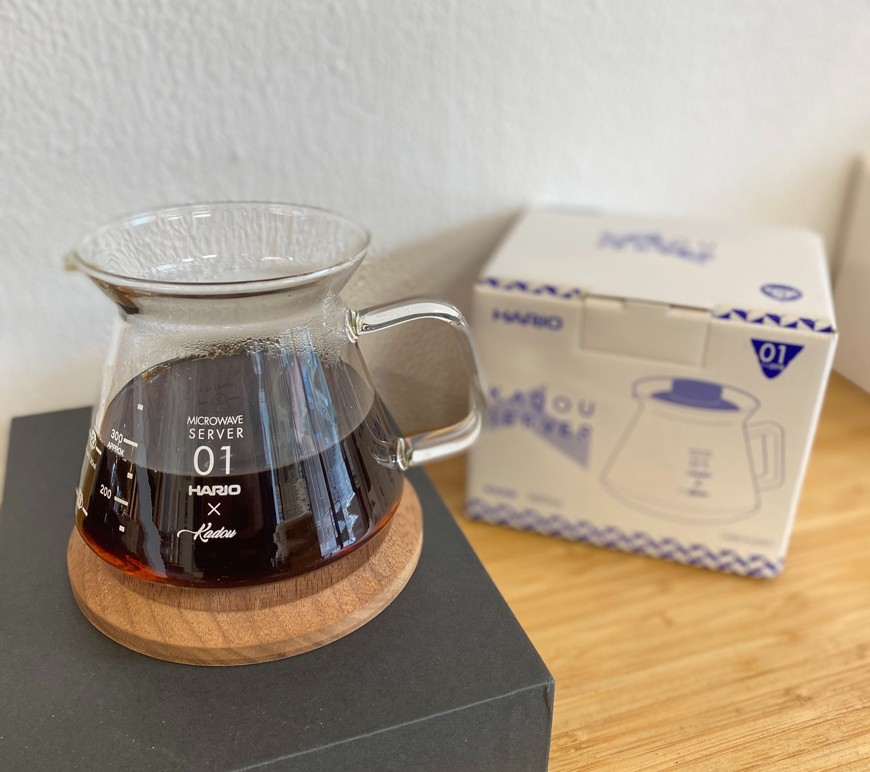日本製 珈堂KADOU X HARIO 聯名 全玻璃 手沖 耐熱 星芒咖啡壺 XVDT-36-T-KDU