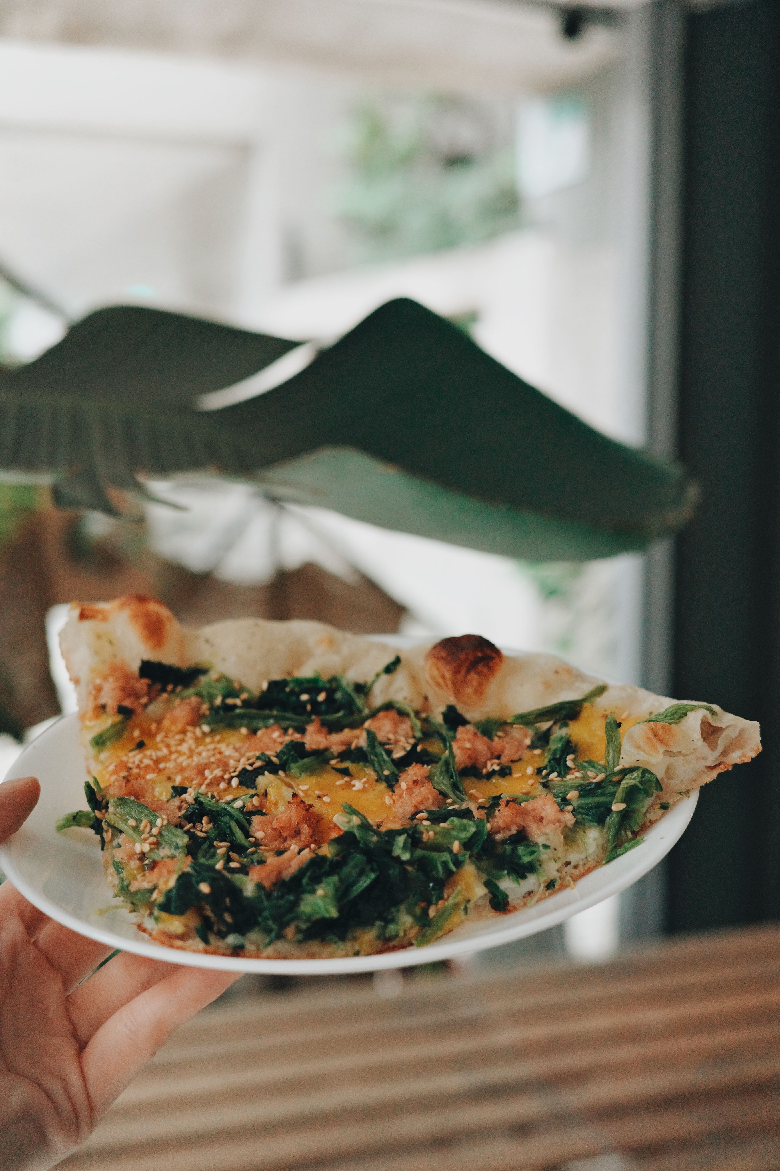 奶油菠菜鮪魚PIZZA【 四分之一切片】