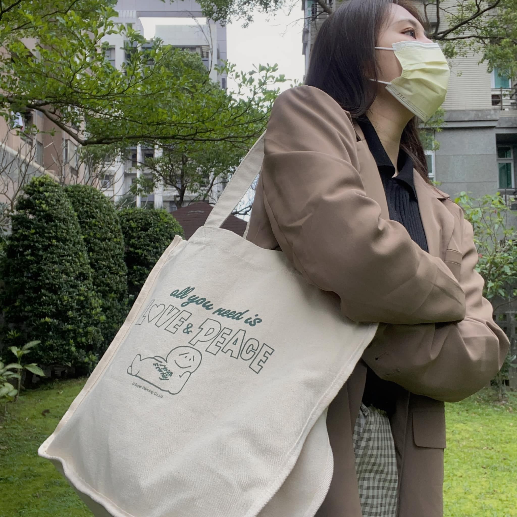  MR.FRIENDLY印花棉布肩背包