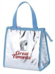 HM 史努比拉鍊保冷袋（S）-水藍