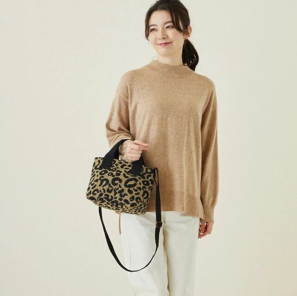 新品 ROOTOTE 豹紋印花兩用包（小）