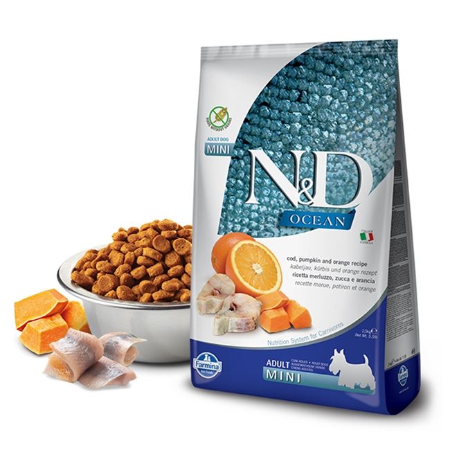 法米納無穀南瓜犬-鯡魚甜橙-小顆800g/共7種口味/犬用