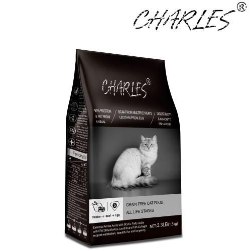 CHARLES 查爾斯無穀貓糧 1.5kg 幼母貓 （深海鮮魚+雙鮮凍乾）/2種口味/貓飼料