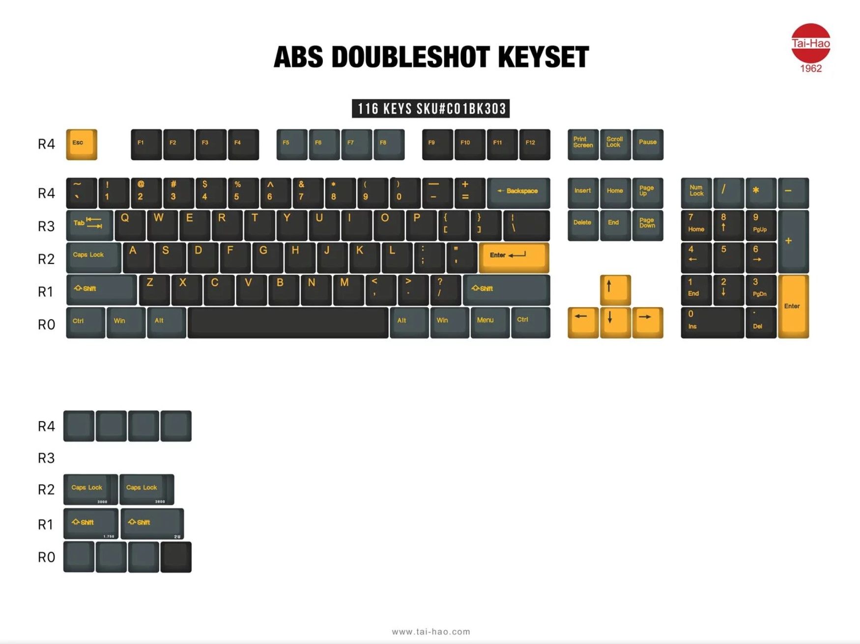 太豪 OEM 116 鍵-蝙蝠俠鍵帽