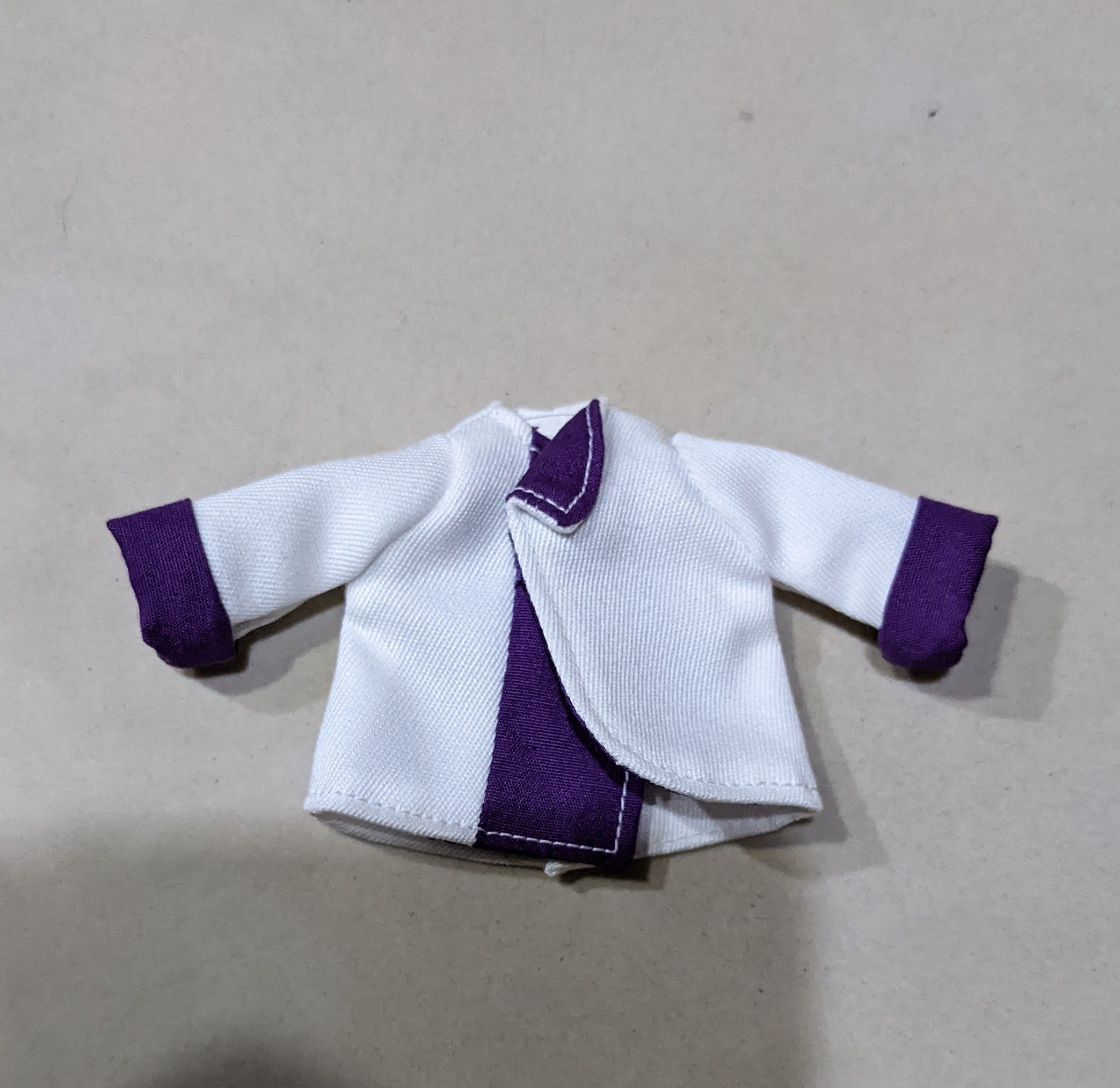 日本手作白紫雙色外套