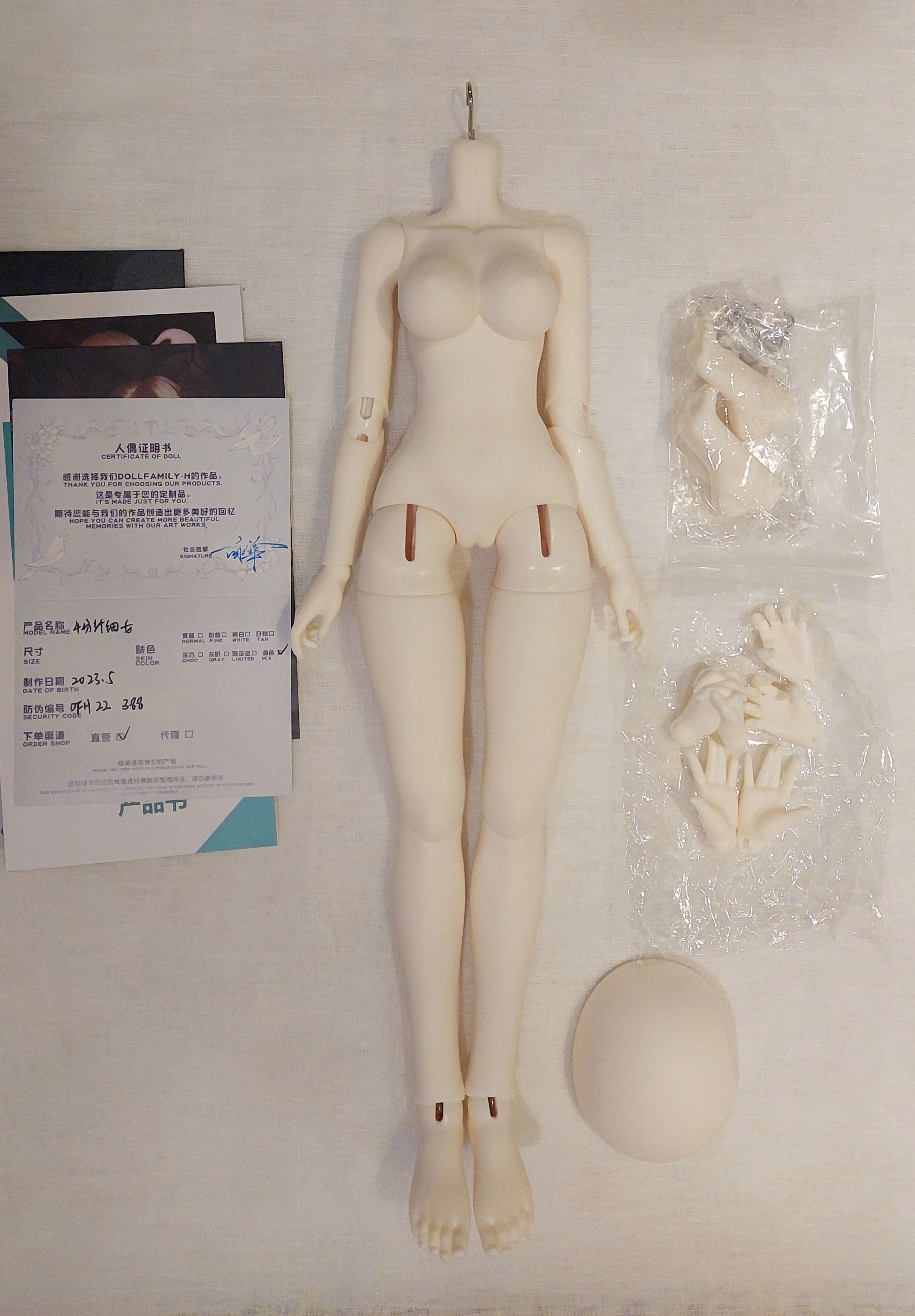 [超取不可/請勿直接下單]DF-H 4分纖細女體L胸Luts白+手型3對+高跟腳