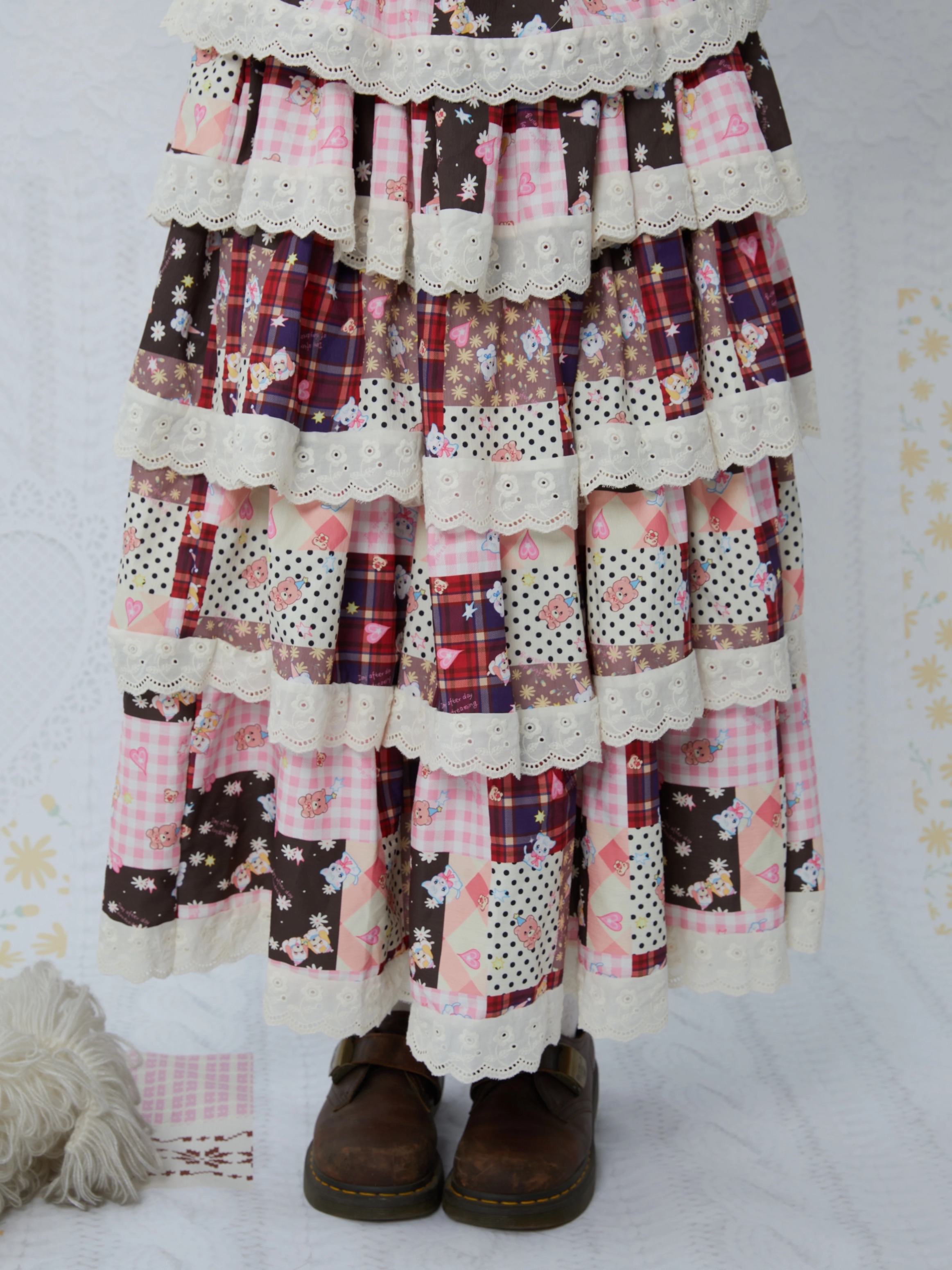 New🎀 niobium聯名  蕾絲拼接蛋糕裙
