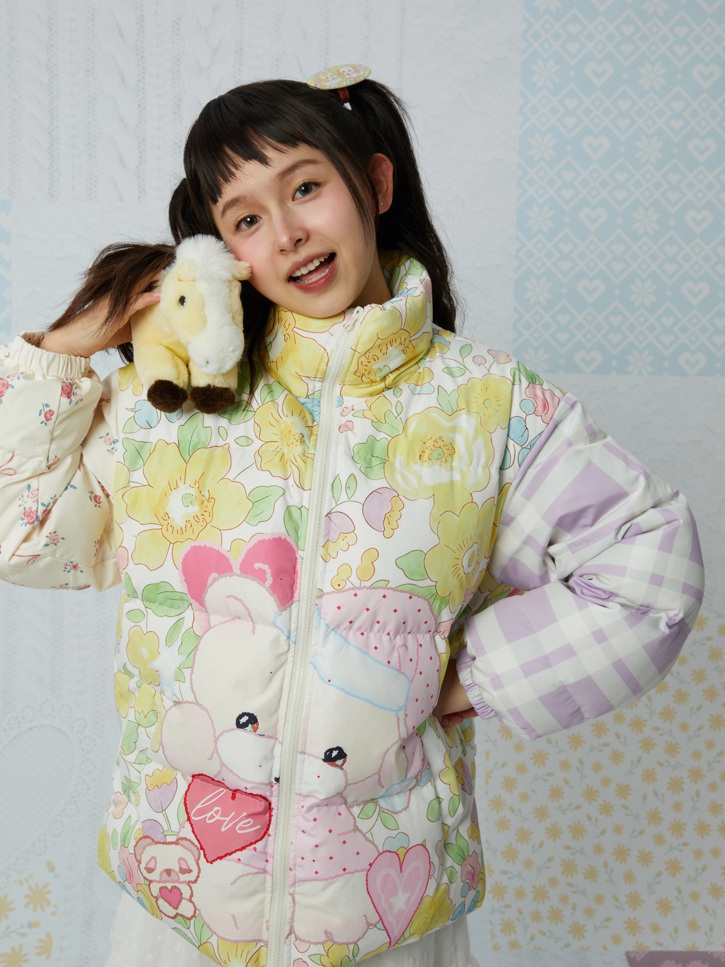 New🎀 niobium聯名 小熊印花羽絨外套