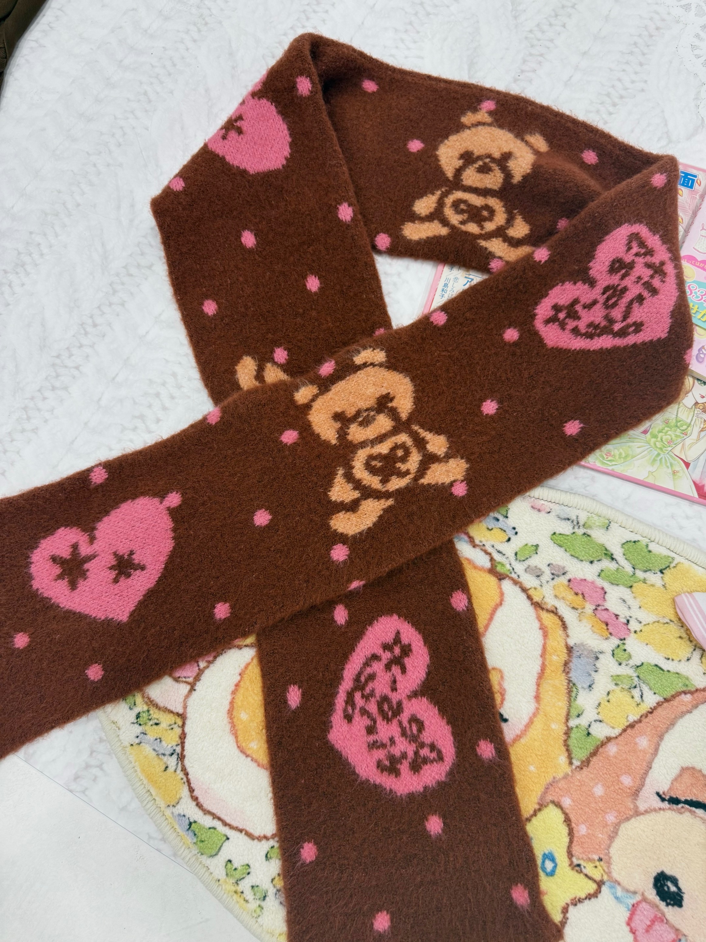 New🎀 niobium聯名 小熊保暖圍巾
