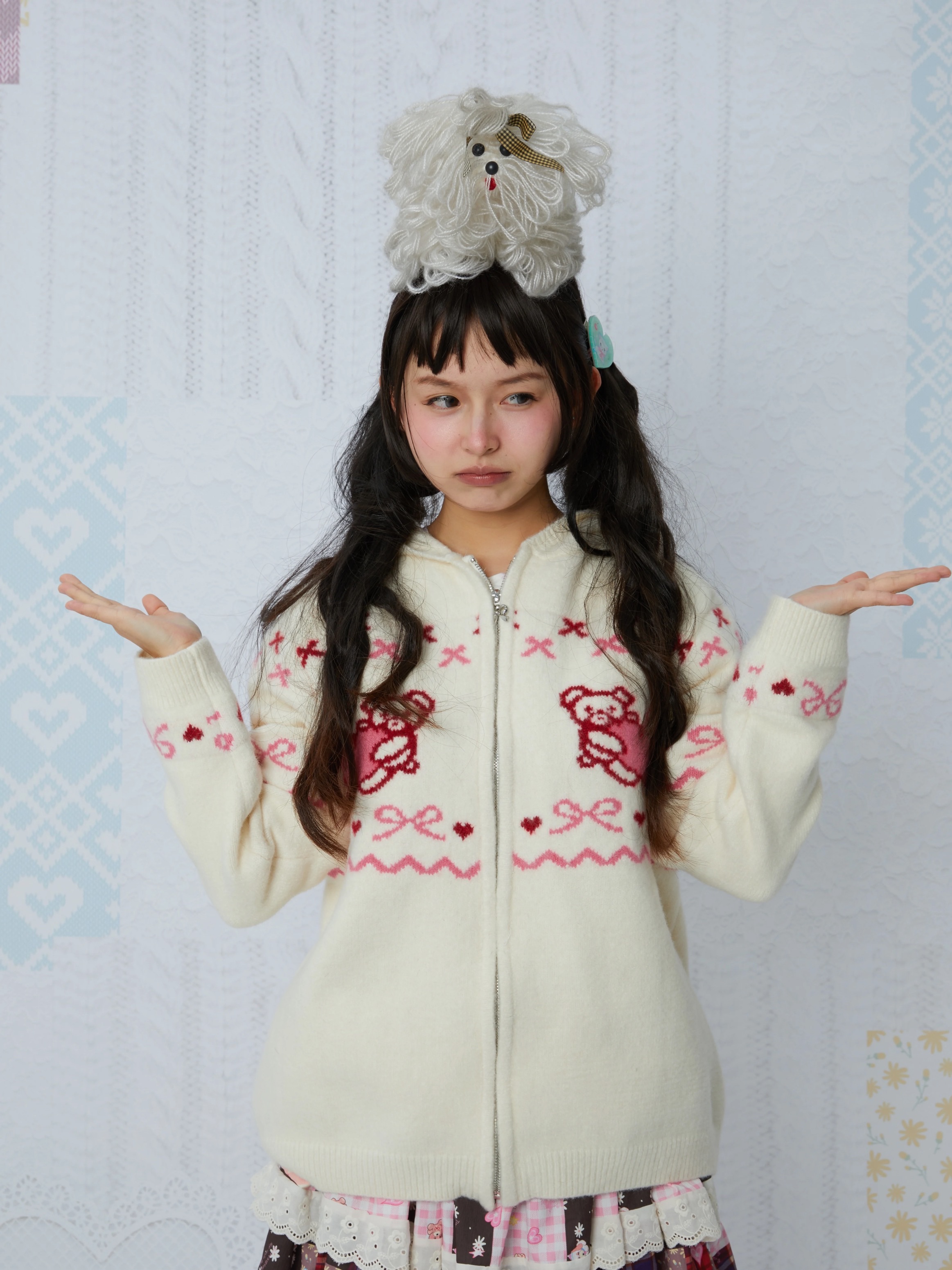 New🎀 niobium聯名 小熊蝴蝶結針織外套