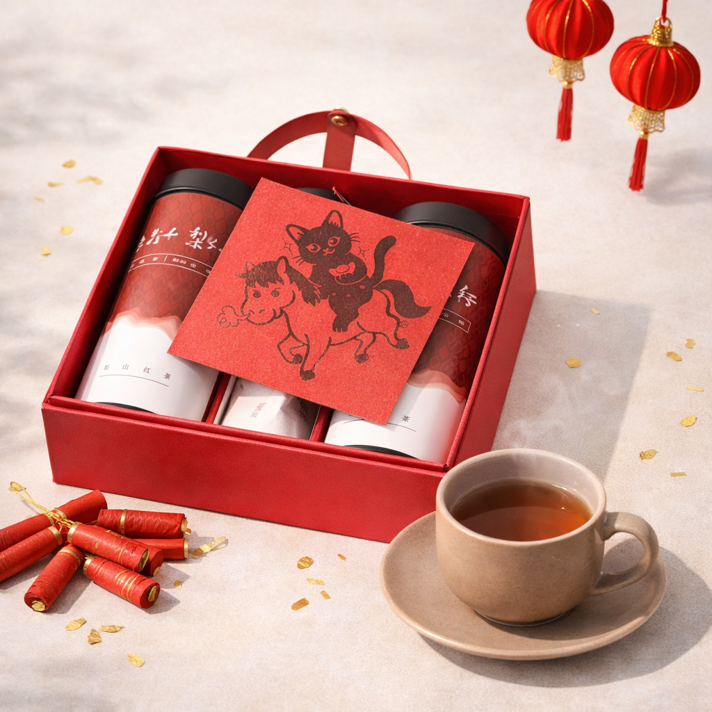 【馬年限定】紅運成雙・馬年梨山在地紅茶甜點禮盒